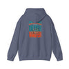 Unisex Heavy Blend™ Hooded Sweatshirt -Miami Fans  NEVER WAVER w Leopard Football | Cozy Streetwear for Every Day - Never Waver