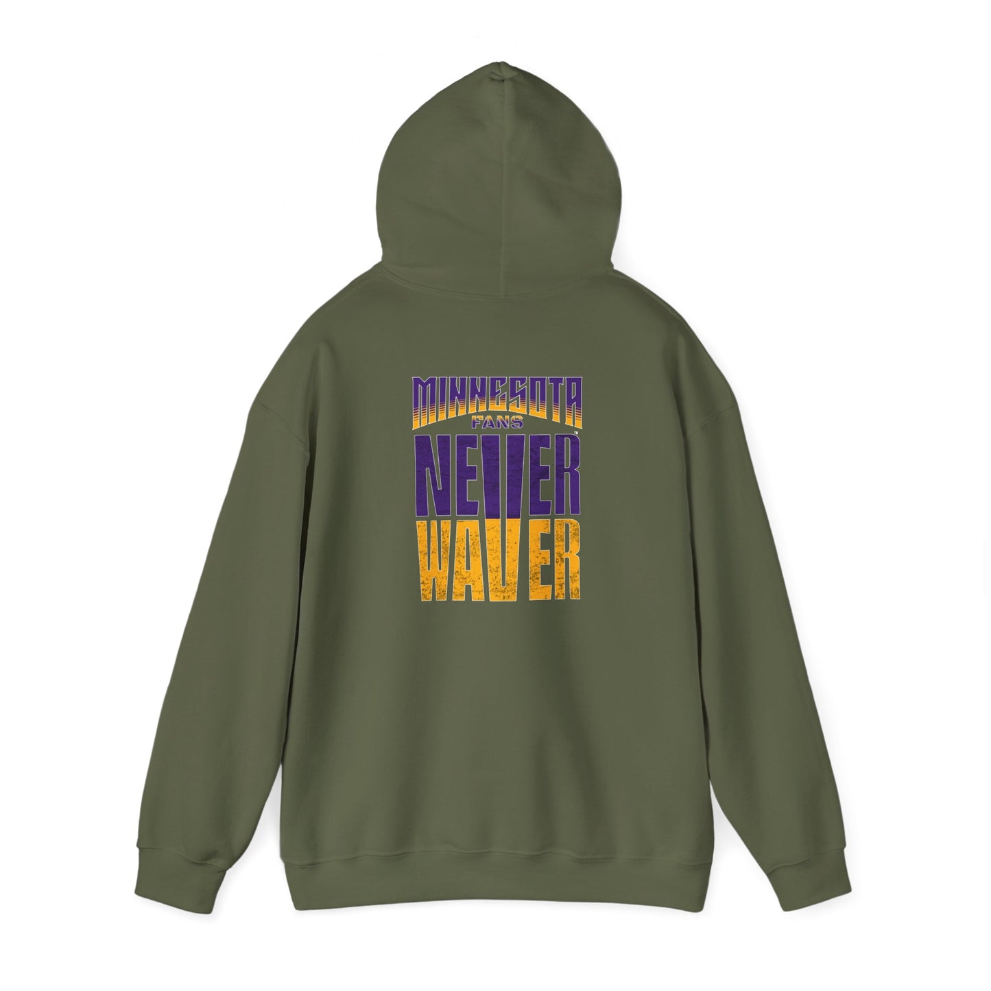 Unisex Heavy Blend™ Hoodie - "Minnesota Fans Never Waver" Design for Comfort and Motivation - Never Waver
