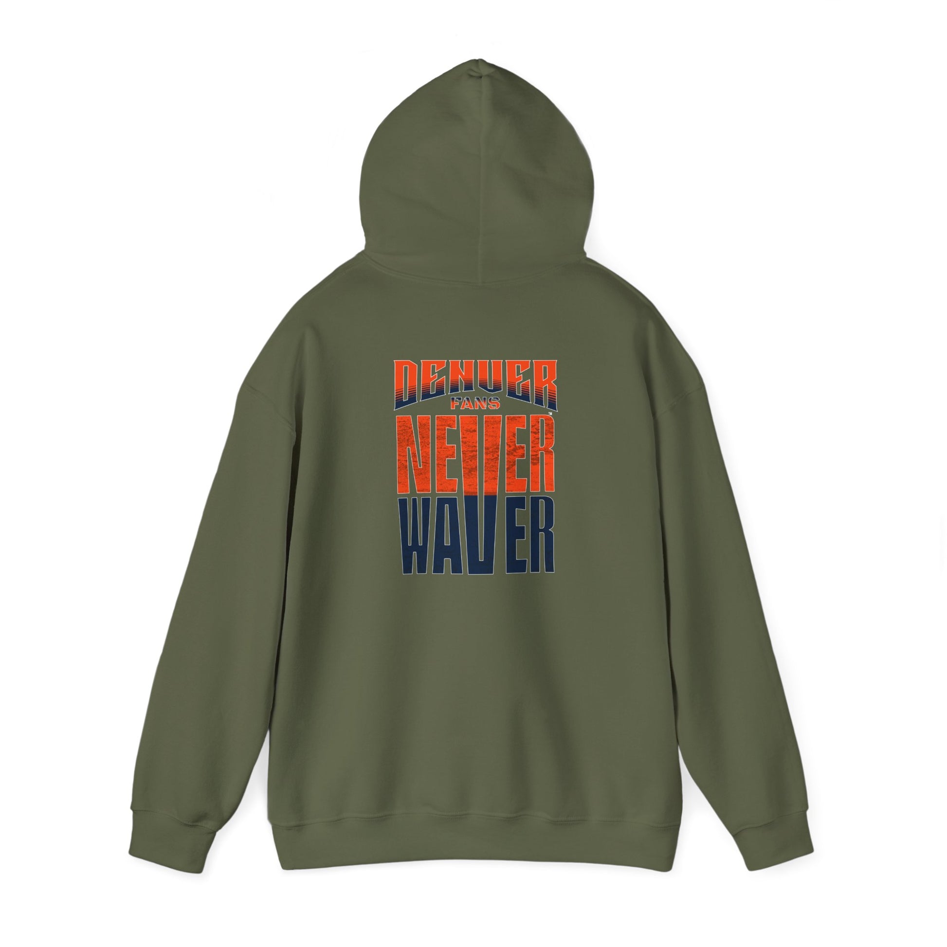 Unisex Heavy Blend™ Hooded Sweatshirt - 'Denver Fans Never Waver' Motivational Design - Never Waver