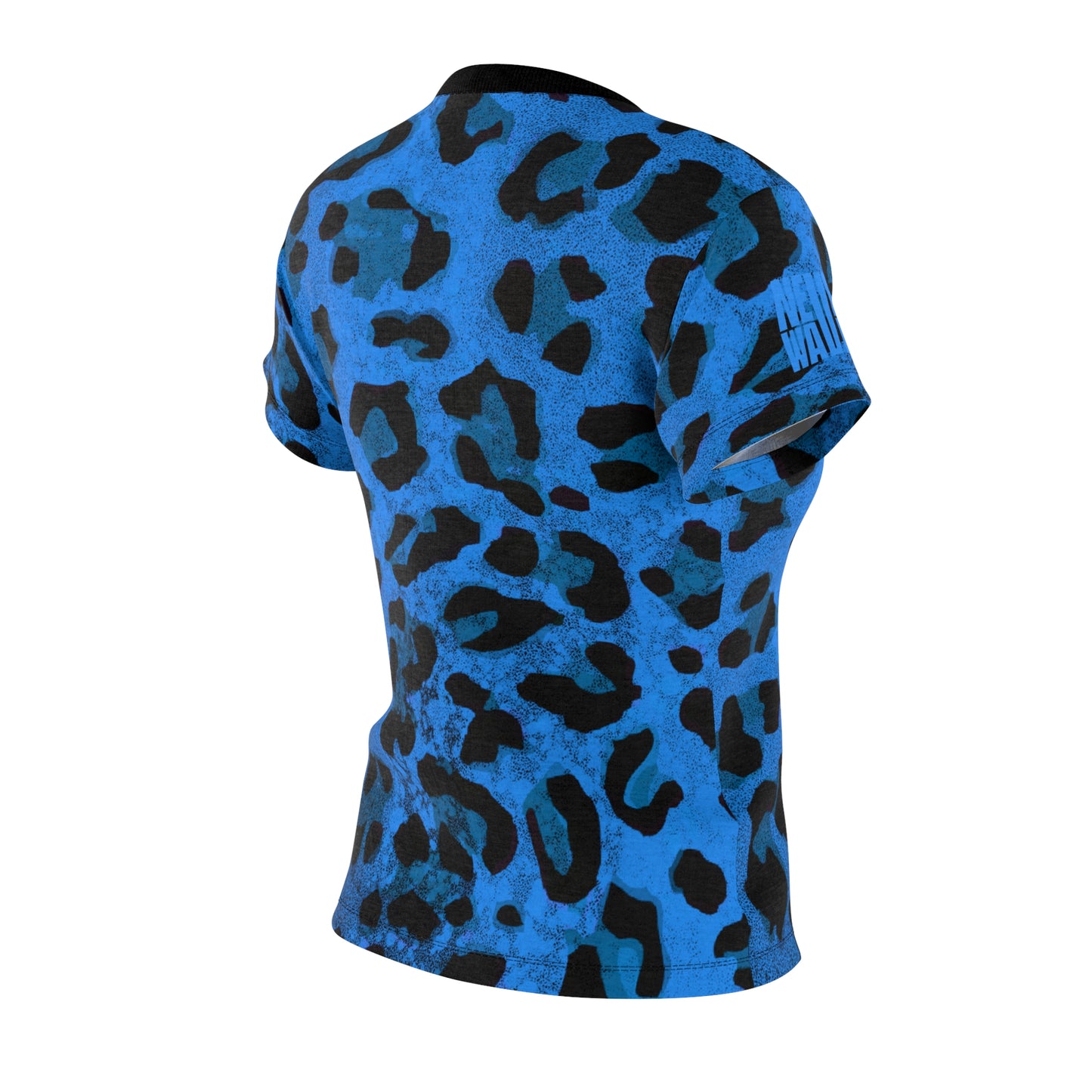 Never Waver Trendy Blue Leopard Print Women's Tee