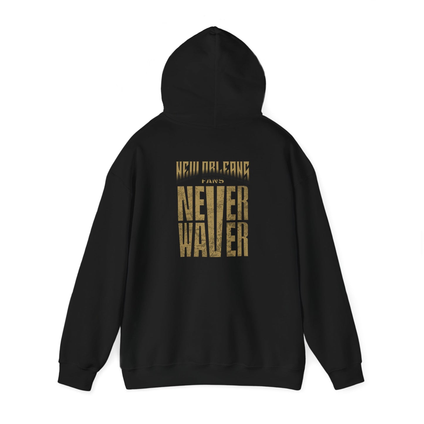 New Orleans Fans Never Waver Unisex Heavy Blend™ Hoodie - Motivational Sweatshirt for Fans - Never Waver