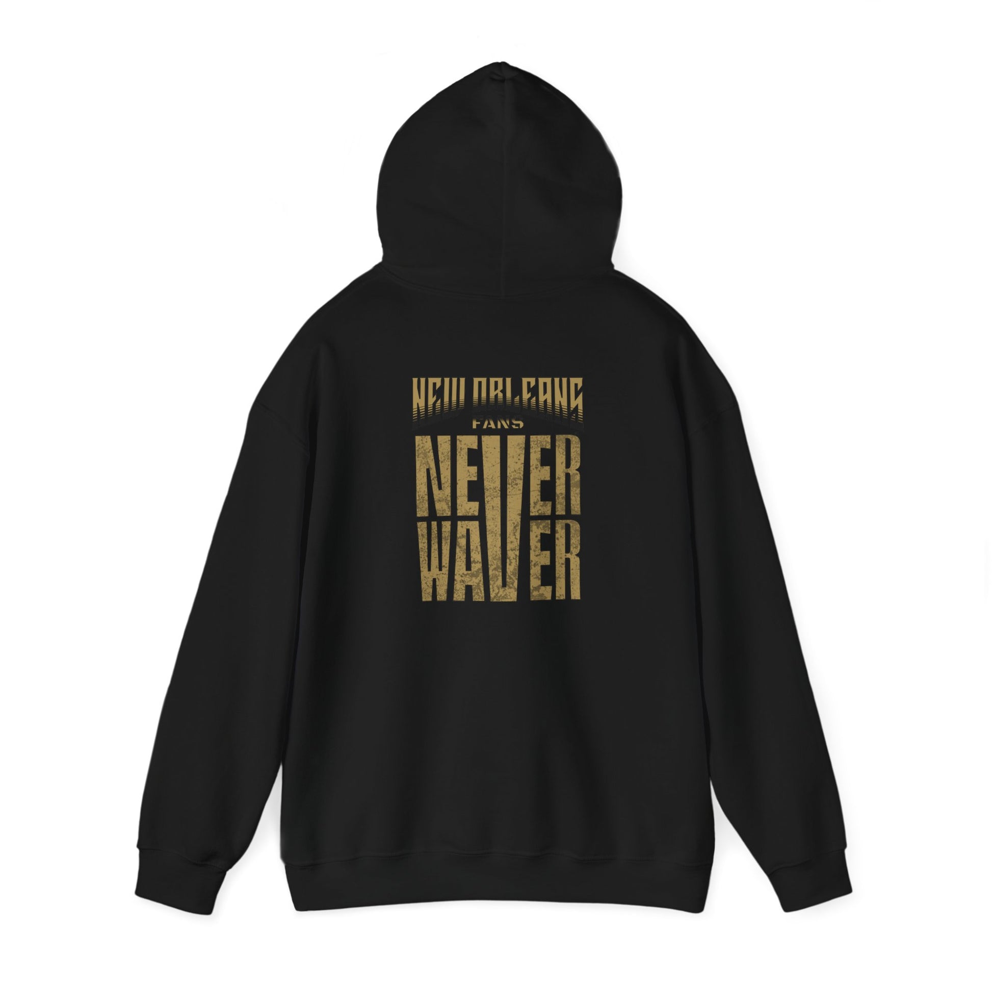 New Orleans Fans Never Waver Unisex Heavy Blend™ Hoodie - Motivational Sweatshirt for Fans - Never Waver