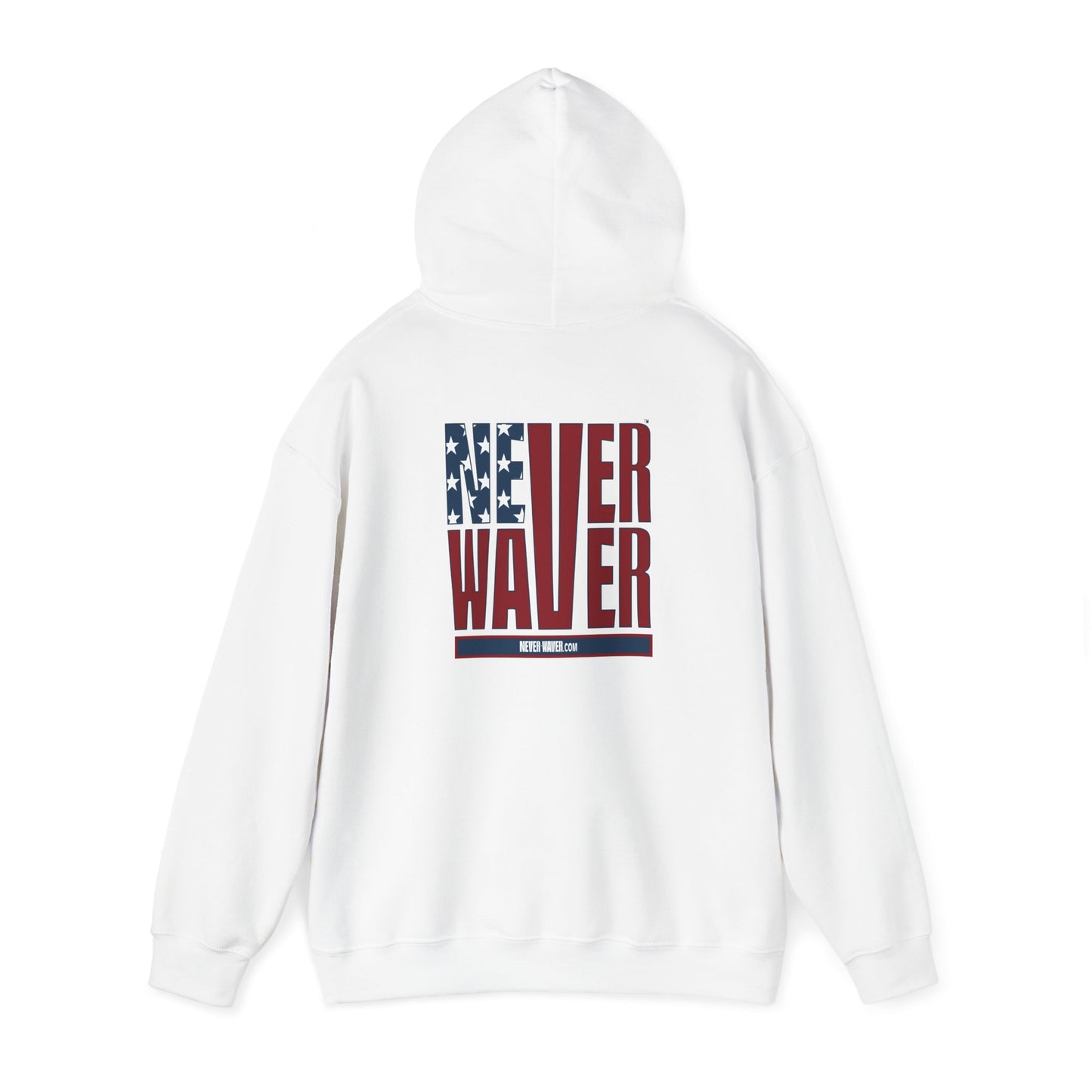 Patriotic Unisex Heavy Blend Hoodie - Never Waver Design - Never Waver