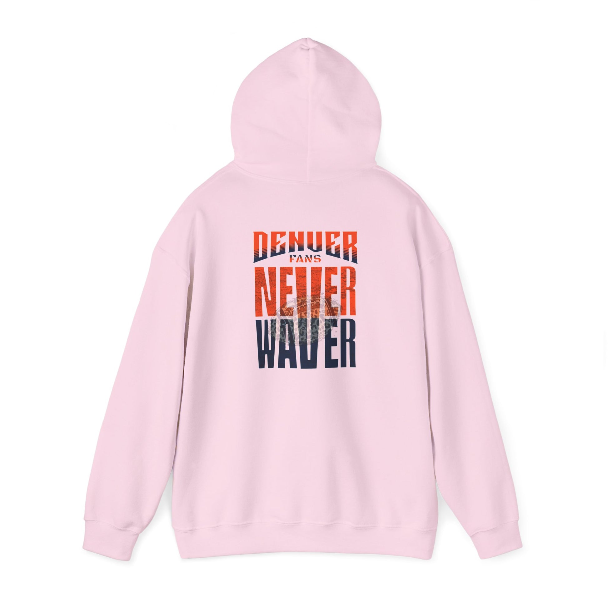 Unisex Heavy Blend™ Hooded Sweatshirt - Denver Fans Never Waver W Leopard Football Motivation - Never Waver
