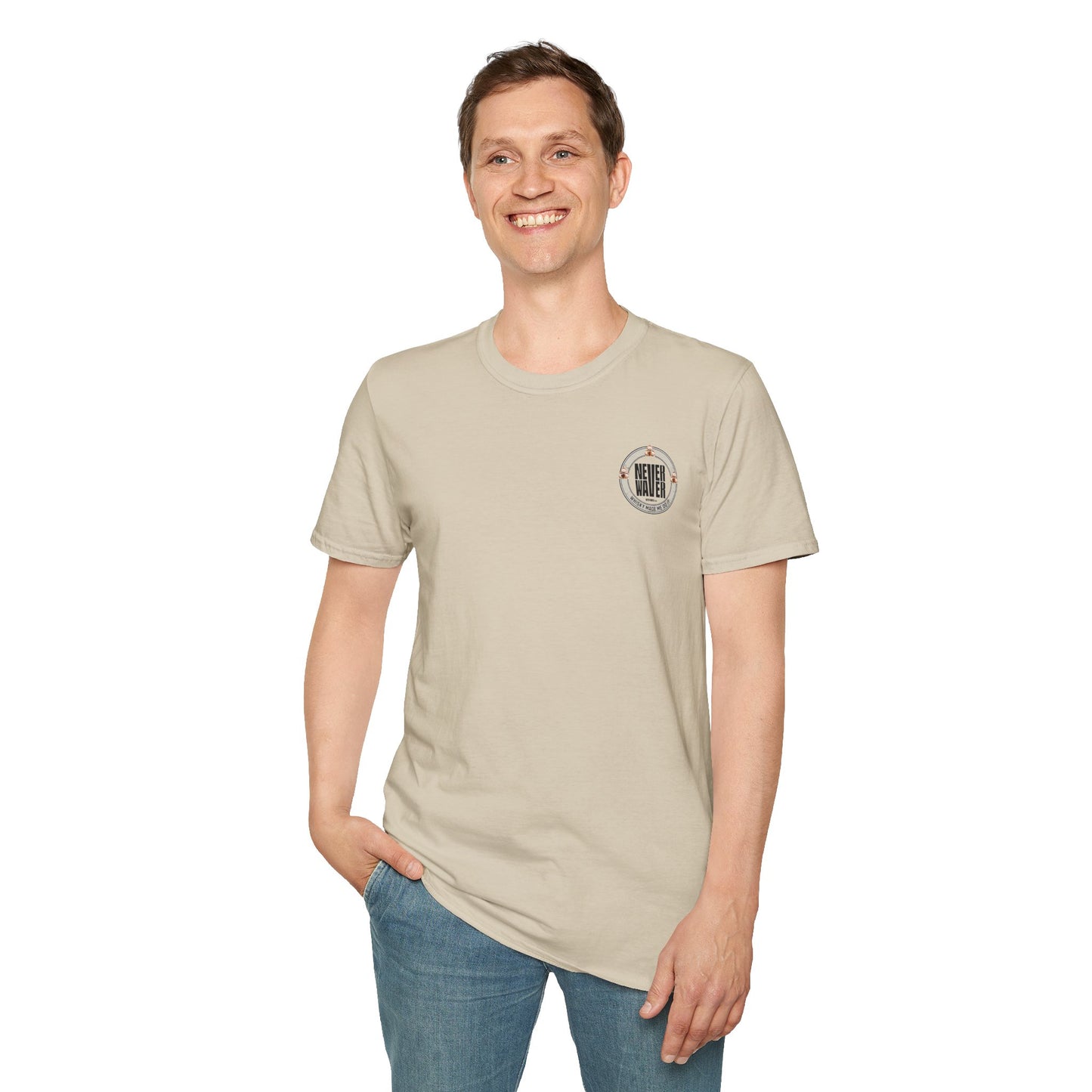 Never Waver Whisky Made Me Do It? Unisex Soft style T-Shirt - Never Waver