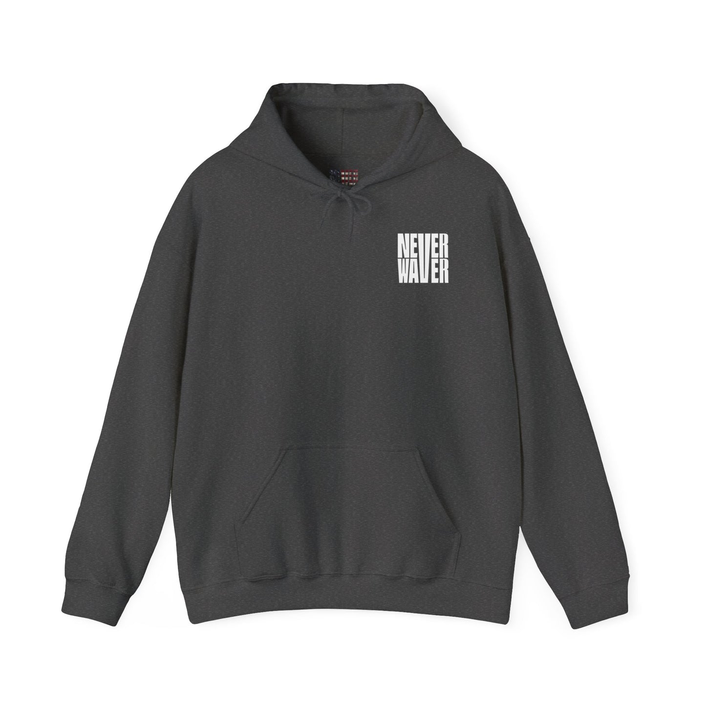 Never Waver” Jesus a bold, eye-catching design that reflects a steadfast faith and confidence in Christ. Hoodie - Unisex Heavy Blend™ Sweatshirt - Never Waver