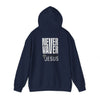Never Waver” Jesus a bold, eye-catching design that reflects a steadfast faith and confidence in Christ. Hoodie - Unisex Heavy Blend™ Sweatshirt - Never Waver