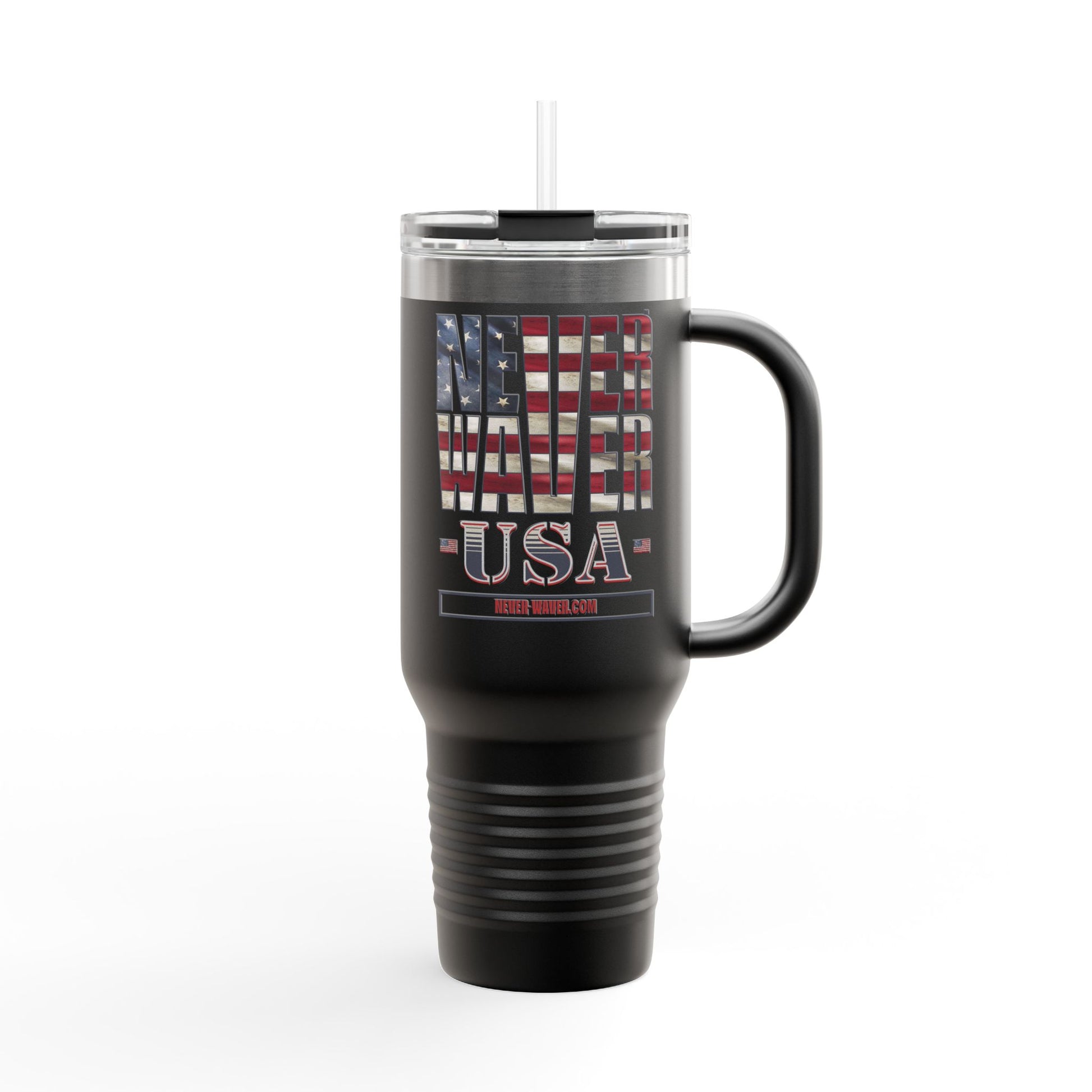 Never   Waver USA Insulated Travel Mug, 40oz - Never Waver