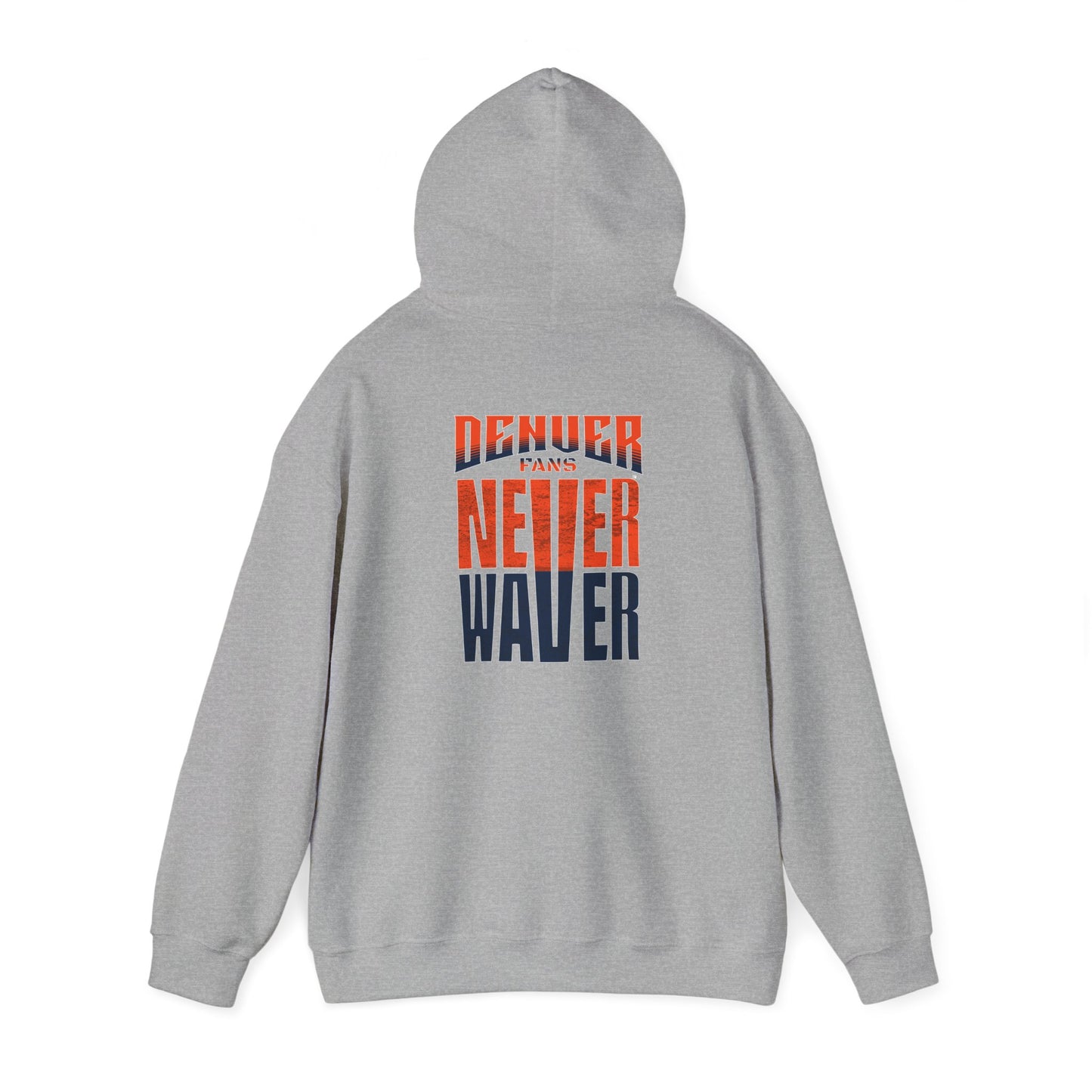 Unisex Heavy Blend™ Hooded Sweatshirt - 'Denver Fans Never Waver' Motivational Design - Never Waver