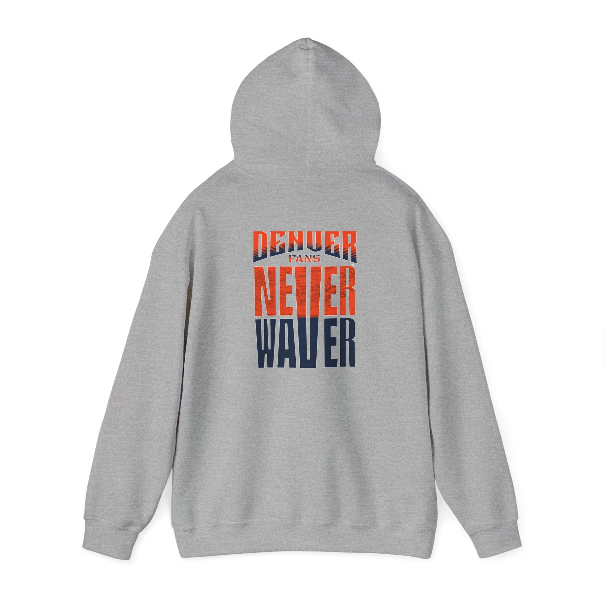 Unisex Heavy Blend™ Hooded Sweatshirt - 'Denver Fans Never Waver' Motivational Design - Never Waver