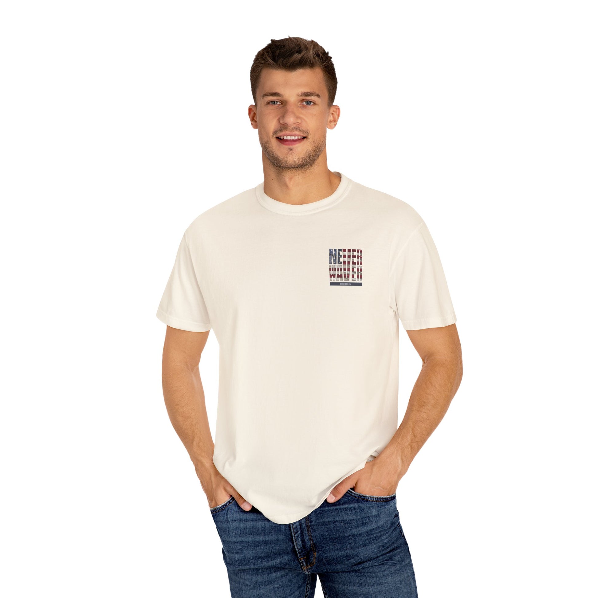 Unisex Garment-Dyed T-Shirt - "Never Waver Remember Who The F@{k You Are " - Never Waver