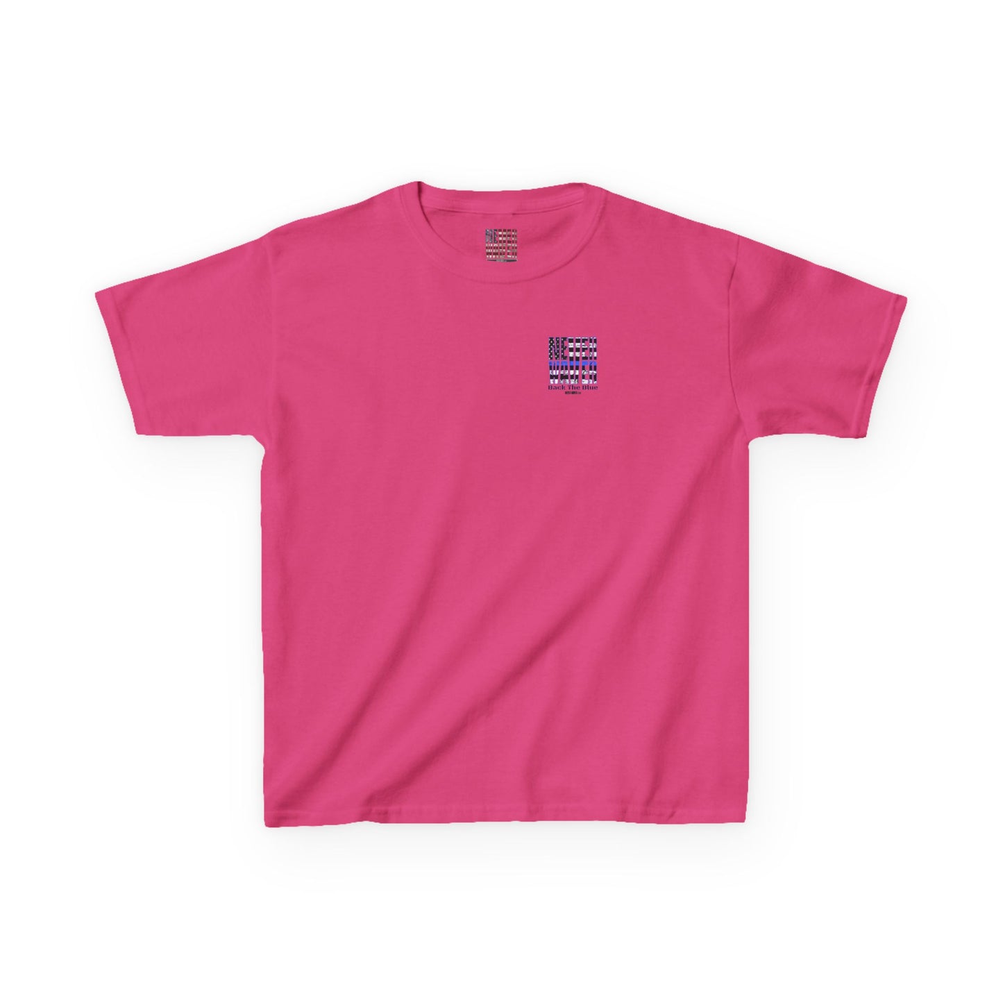 Never Waver Back The Blue  Kids Heavy Cotton™ Tee - Never Waver