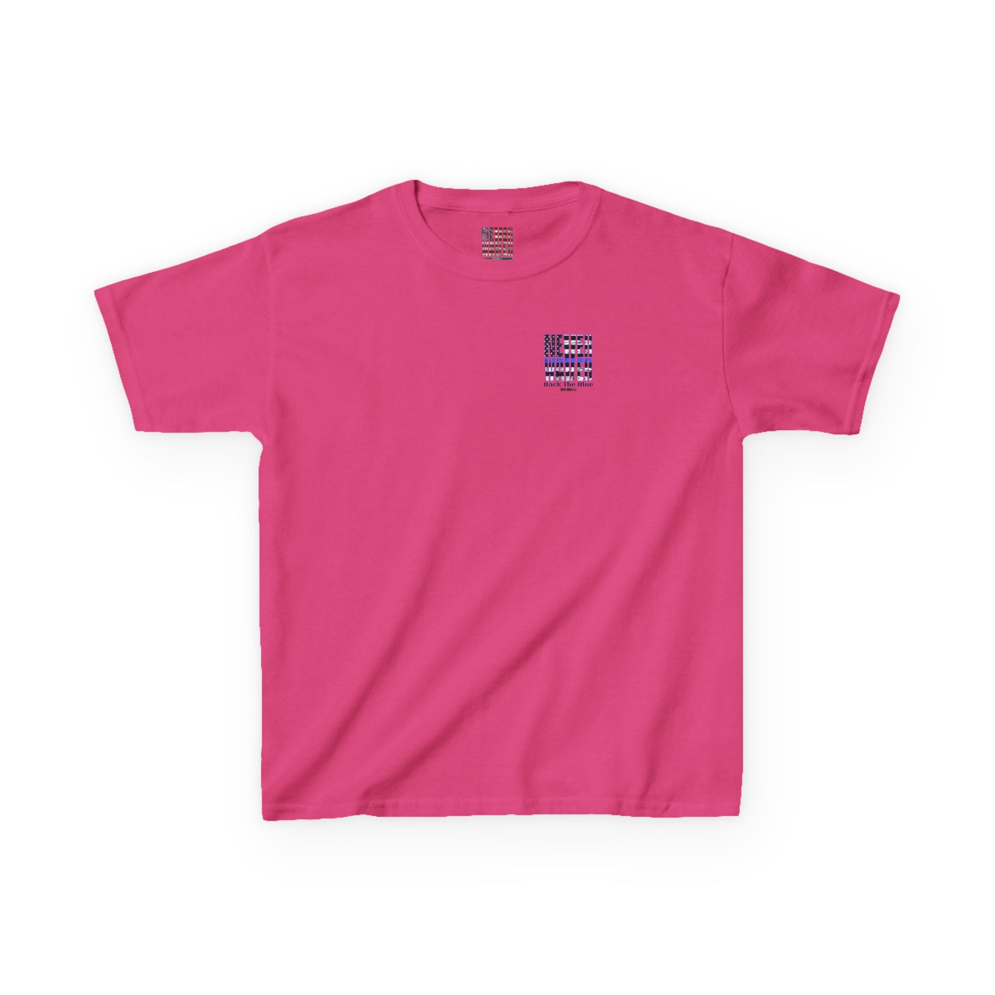 Never Waver Back The Blue  Kids Heavy Cotton™ Tee - Never Waver