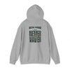 New York Fans Never Waver W Leopard Football Unisex Heavy Blend™ Hooded Sweatshirt - Never Waver