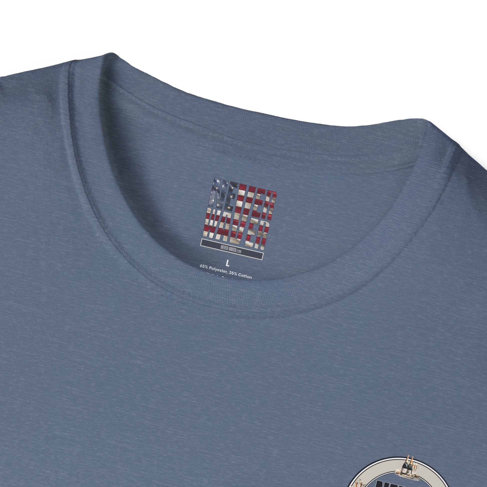 Never Waver Champagne Made Me Do It? Unisex Soft style T-Shirt - Never Waver