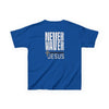 Kids Golf Tee -Never Waver” Jesus a bold, eye-catching design that reflects a steadfast faith and confidence in Christ. - Never Waver