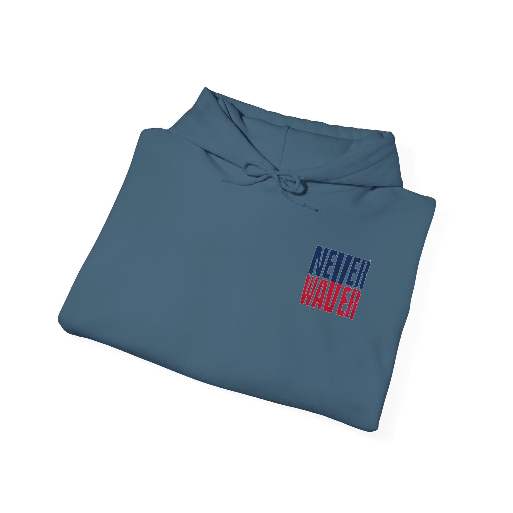 Unisex Heavy Blend™ Hooded Sweatshirt - New England Fans Never Waver w Leopard football - Never Waver