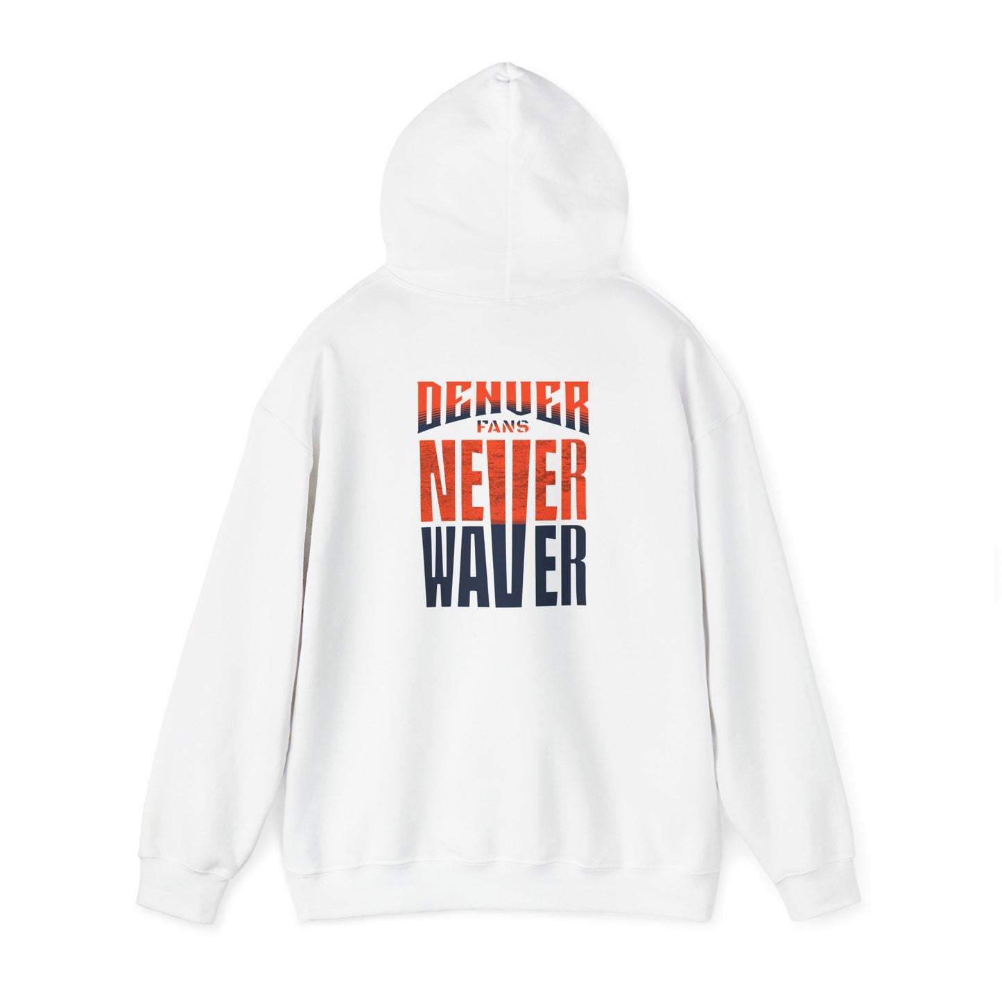 Unisex Heavy Blend™ Hooded Sweatshirt - 'Denver Fans Never Waver' Motivational Design - Never Waver