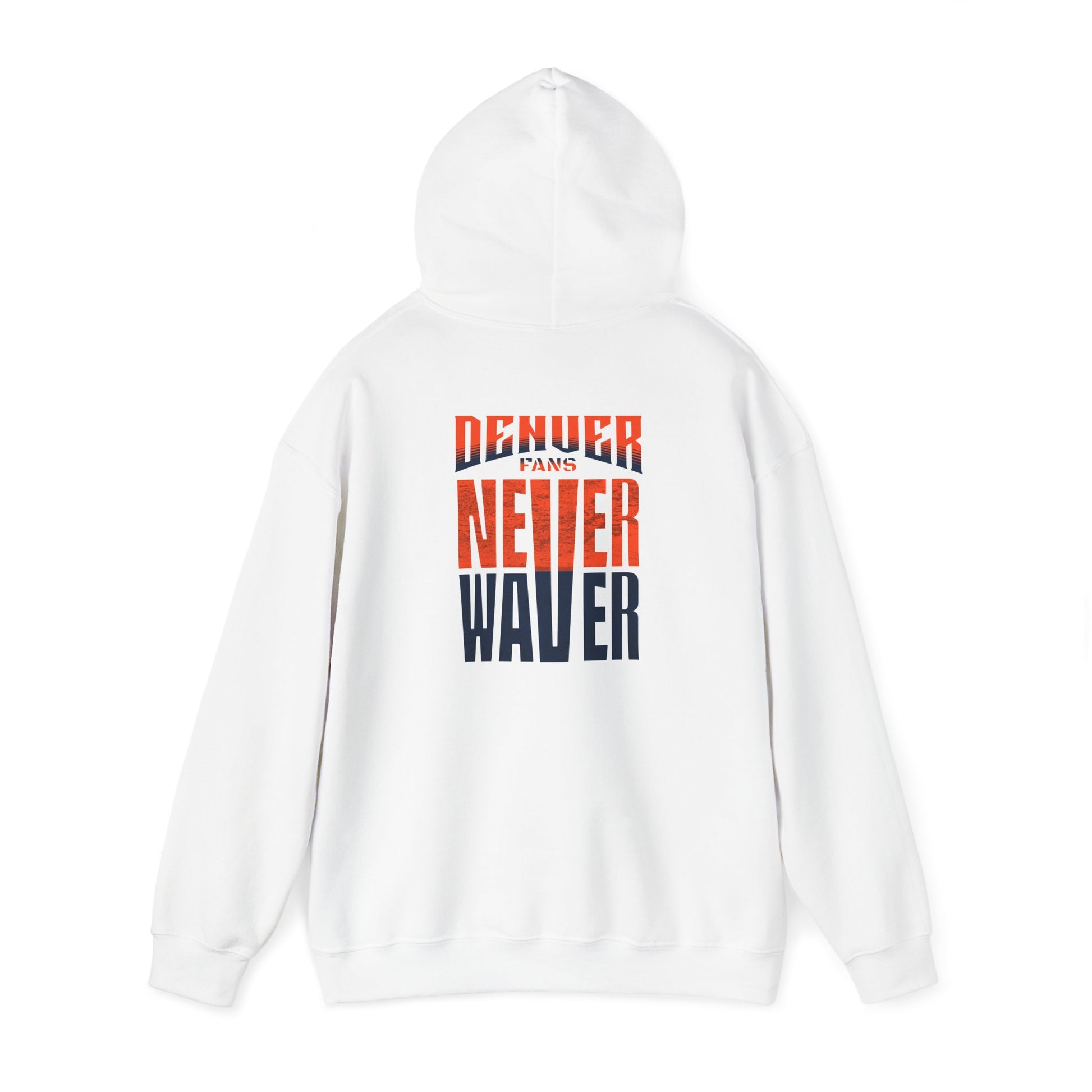 Unisex Heavy Blend™ Hooded Sweatshirt - 'Denver Fans Never Waver' Motivational Design - Never Waver