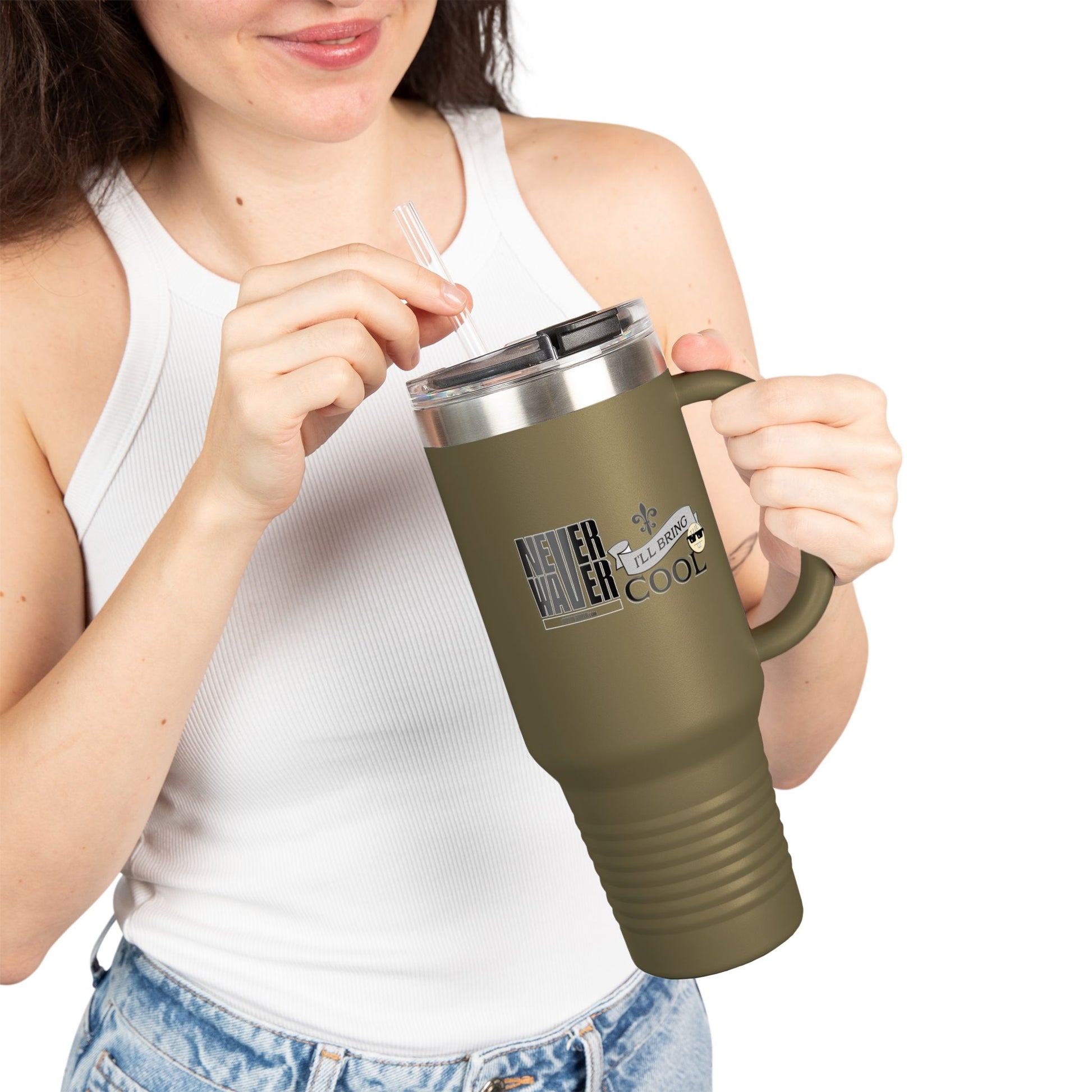 Never Waver I'll Bring The Cool Insulated Travel Mug, 40oz - Never Waver