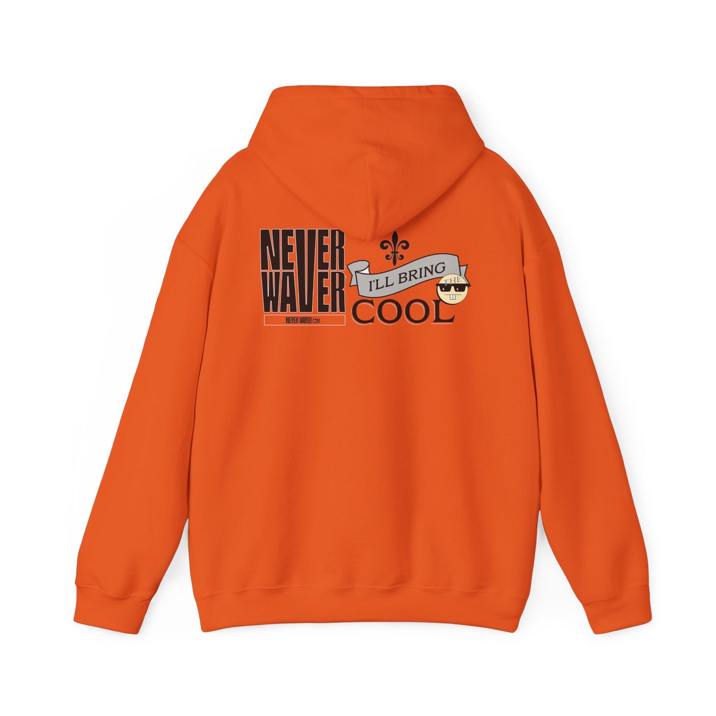 Unisex Heavy Blend™ Hooded Sweatshirt - "Never Waver I'll Bring The Cool" Inspirational Hoodie - Never Waver