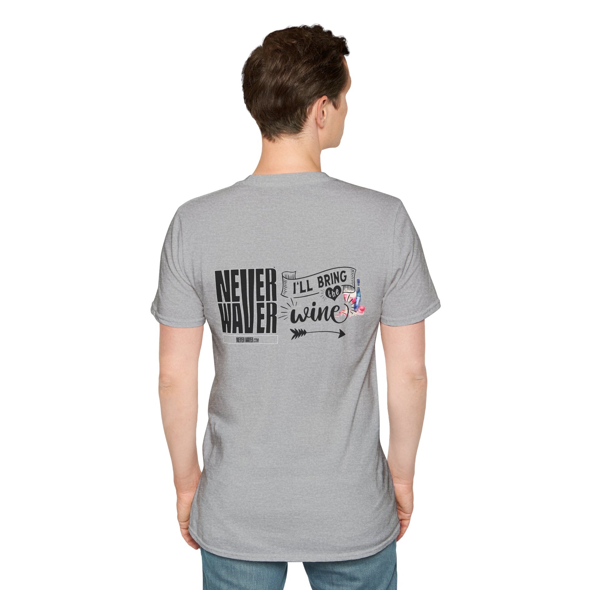 Never Waver I'll Bring The Wine Unisex Softstyle T-Shirt - Never Waver