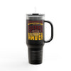 Washington Fans Never Waver W-Leopard Football Insulated Travel Mug, 40oz - Never Waver