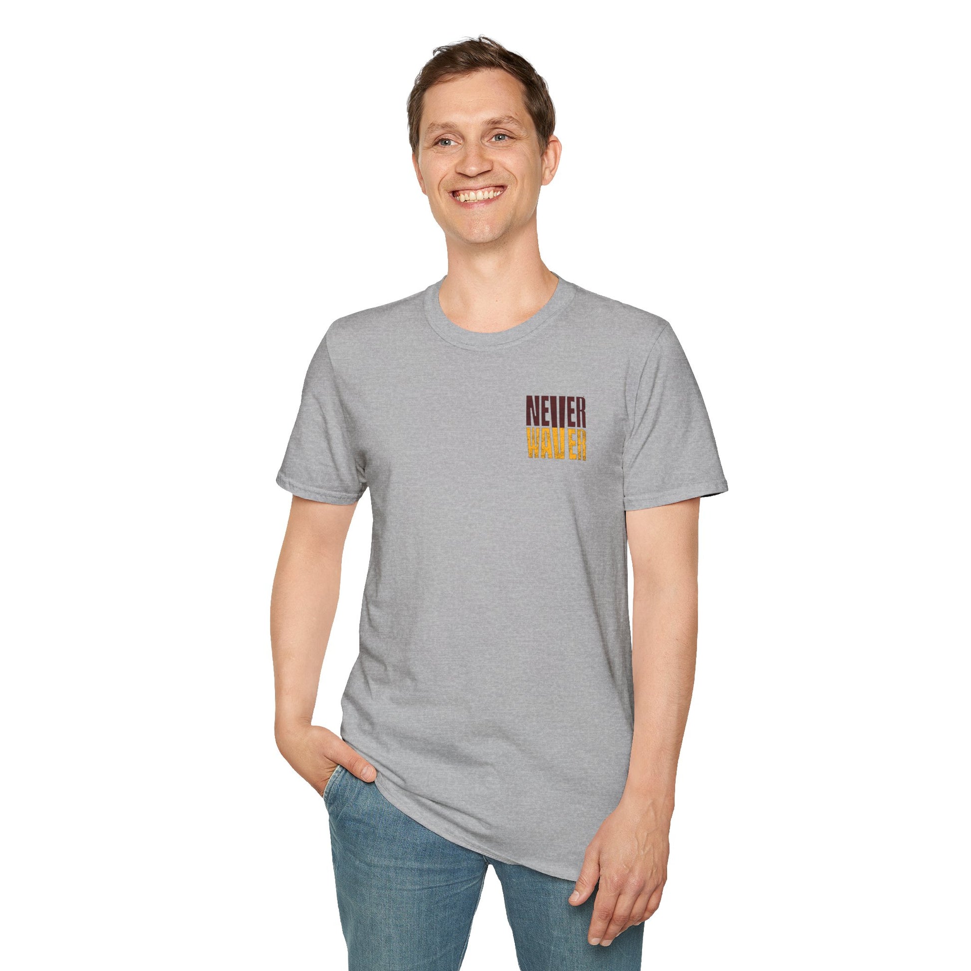 Washington Fans Never Waver Unisex Softstyle T-Shirt - Never Waver