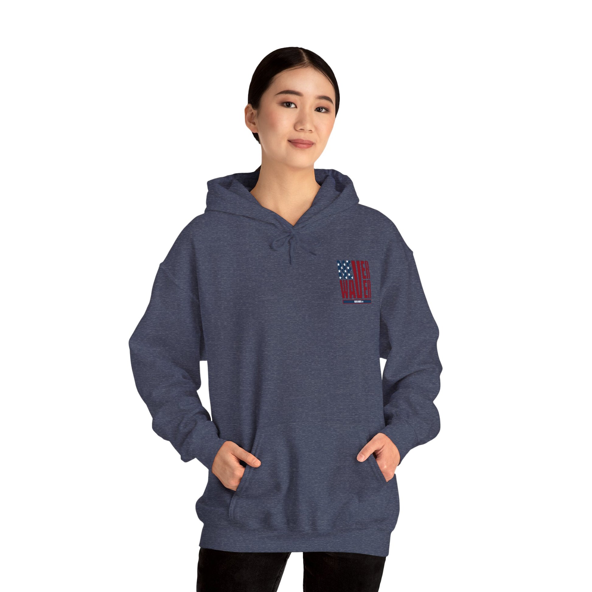 Patriotic Unisex Heavy Blend Hoodie - Never Waver Design - Never Waver