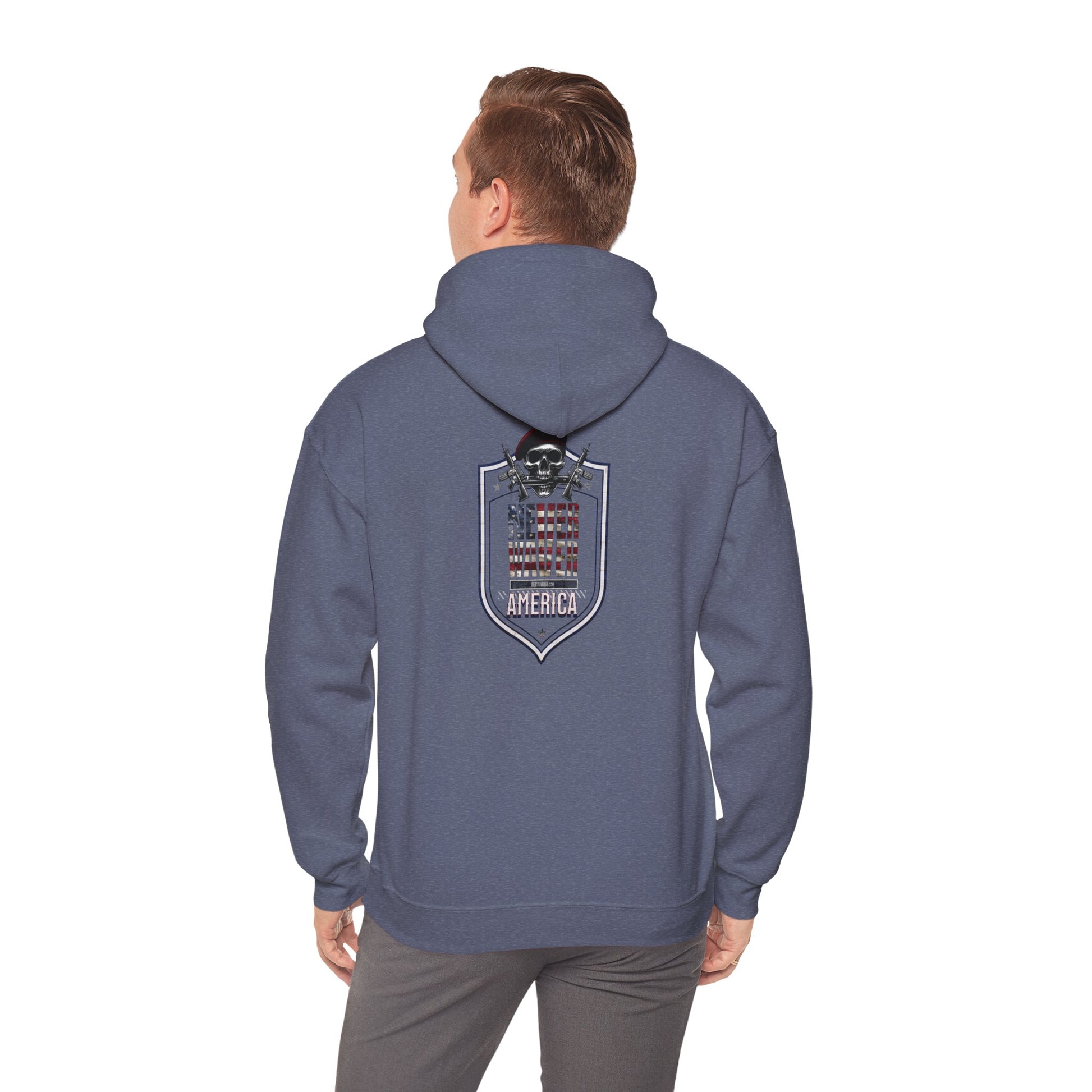 Never Waver Unisex Hooded Sweatshirt - Cozy Casual Wear for Everyday Comfort - Never Waver