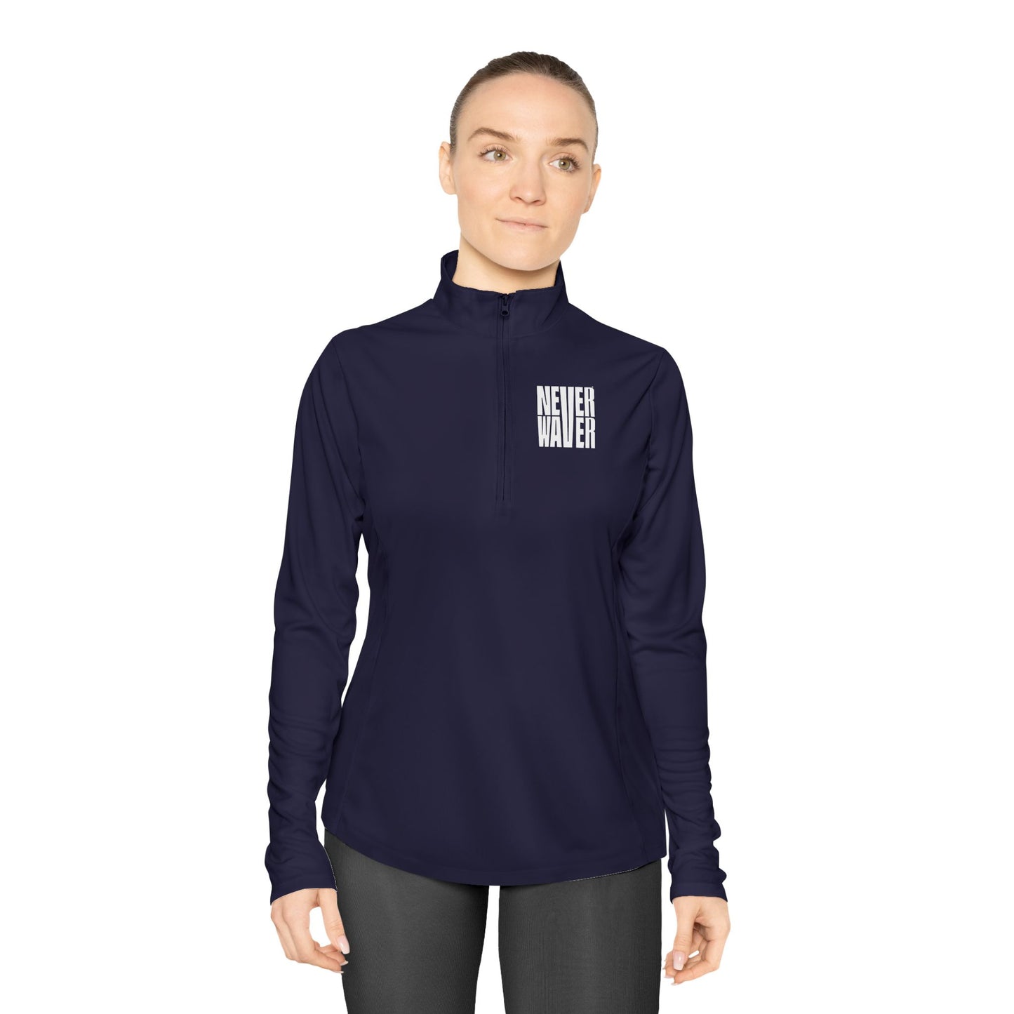 Never Waver Ladies Quarter-Zip Pullover - Stylish Activewear for Workout and Everyday Comfort