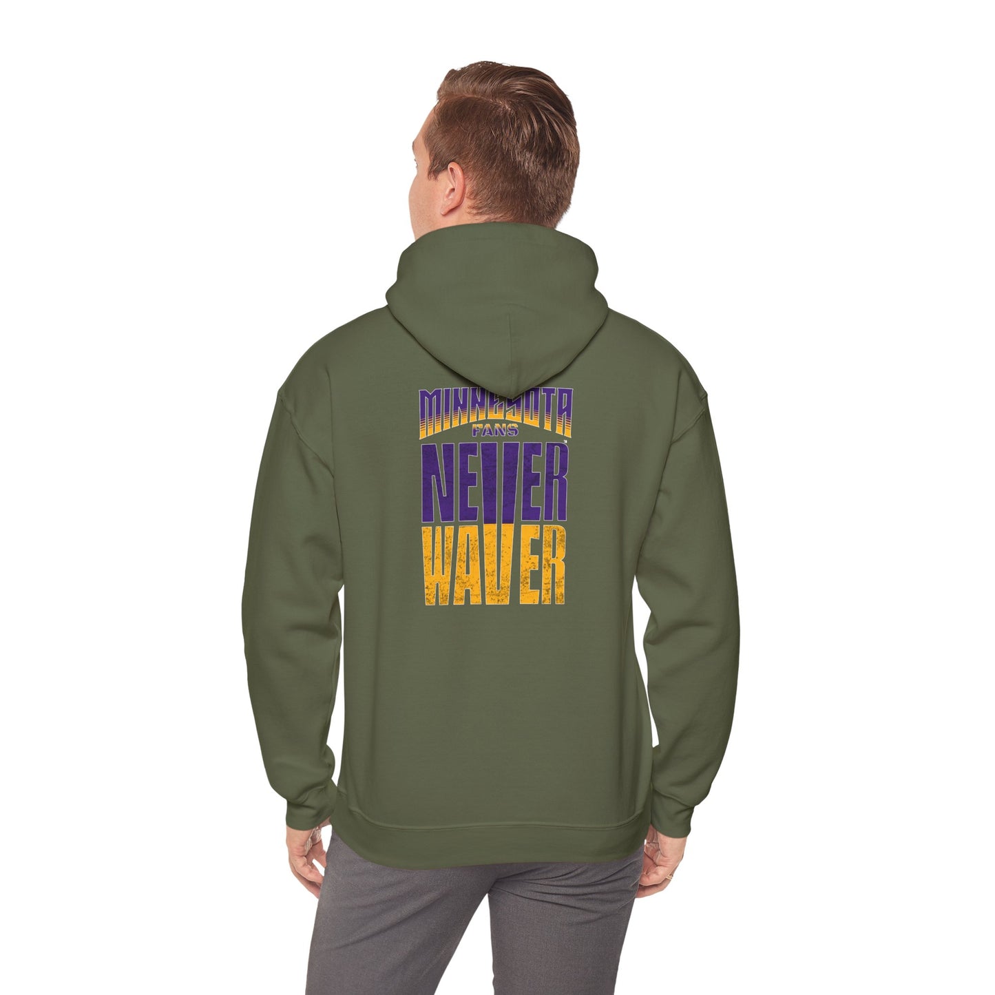 Unisex Heavy Blend™ Hoodie - "Minnesota Fans Never Waver" Design for Comfort and Motivation - Never Waver