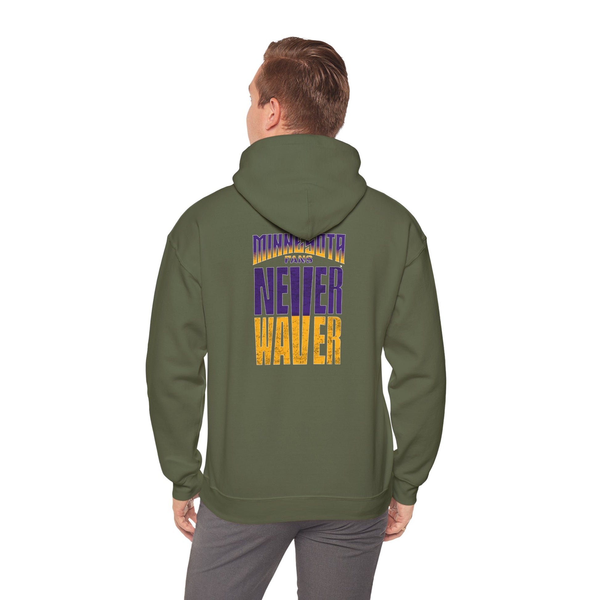 Unisex Heavy Blend™ Hoodie - "Minnesota Fans Never Waver" Design for Comfort and Motivation - Never Waver