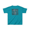 Kids Tee Never Waver” Jesus t-shirt might feature a bold, eye-catching design that reflects a steadfast faith and confidence in Christ.  - Never Waver