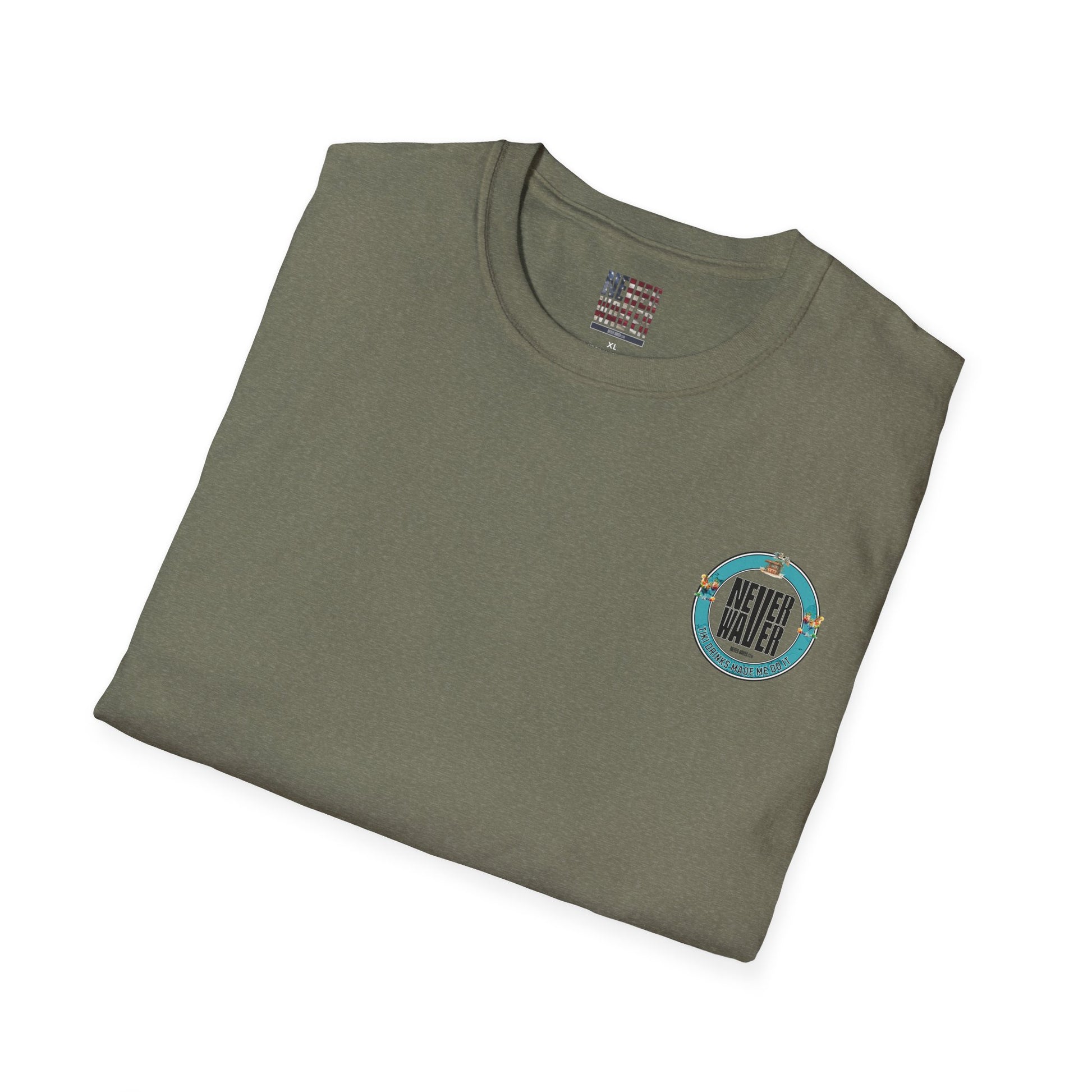 Never Waver Tiki Drinks Made Me Do It? Unisex Soft style T-Shirt - Never Waver