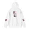 Unisex Heavy Blend™ Hooded Sweatshirt - Stylish Comfort with 'Never Waver Trump Fist Pump W Jesus  Protection' Design - Never Waver