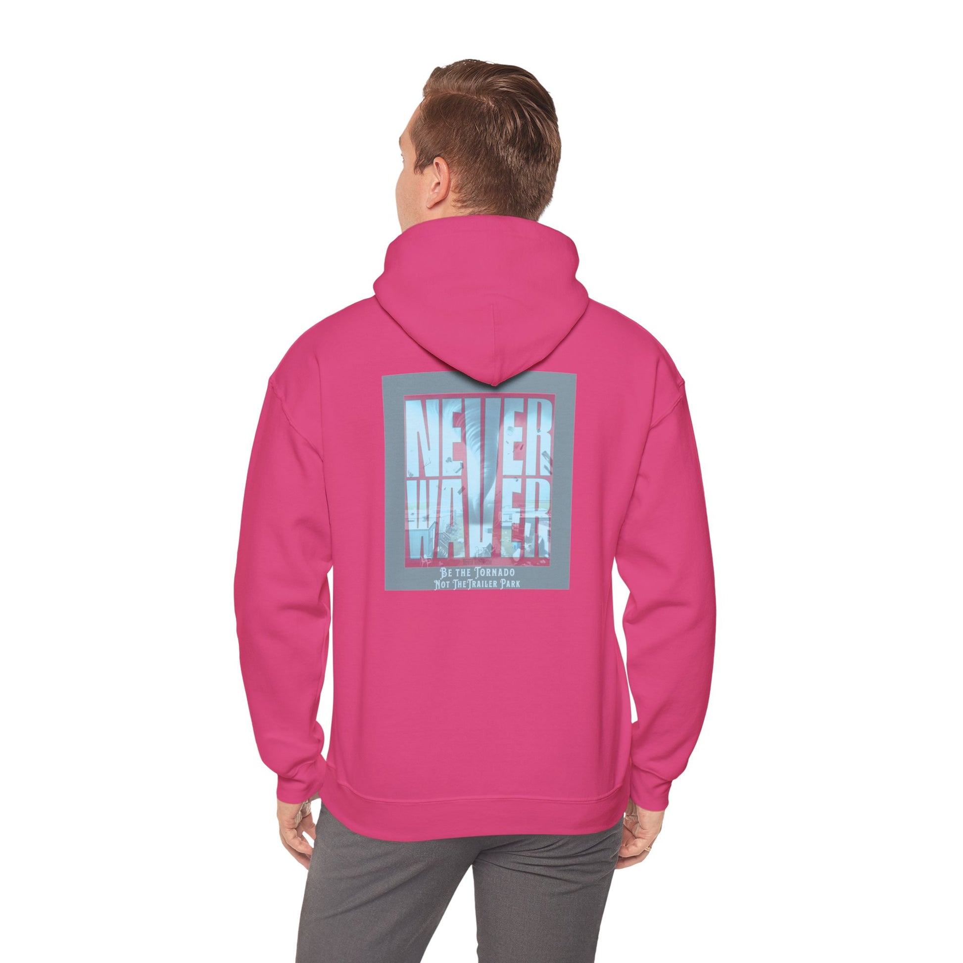 Cozy Unisex Hooded Sweatshirt - "Never Waver" Motivational Design - Never Waver