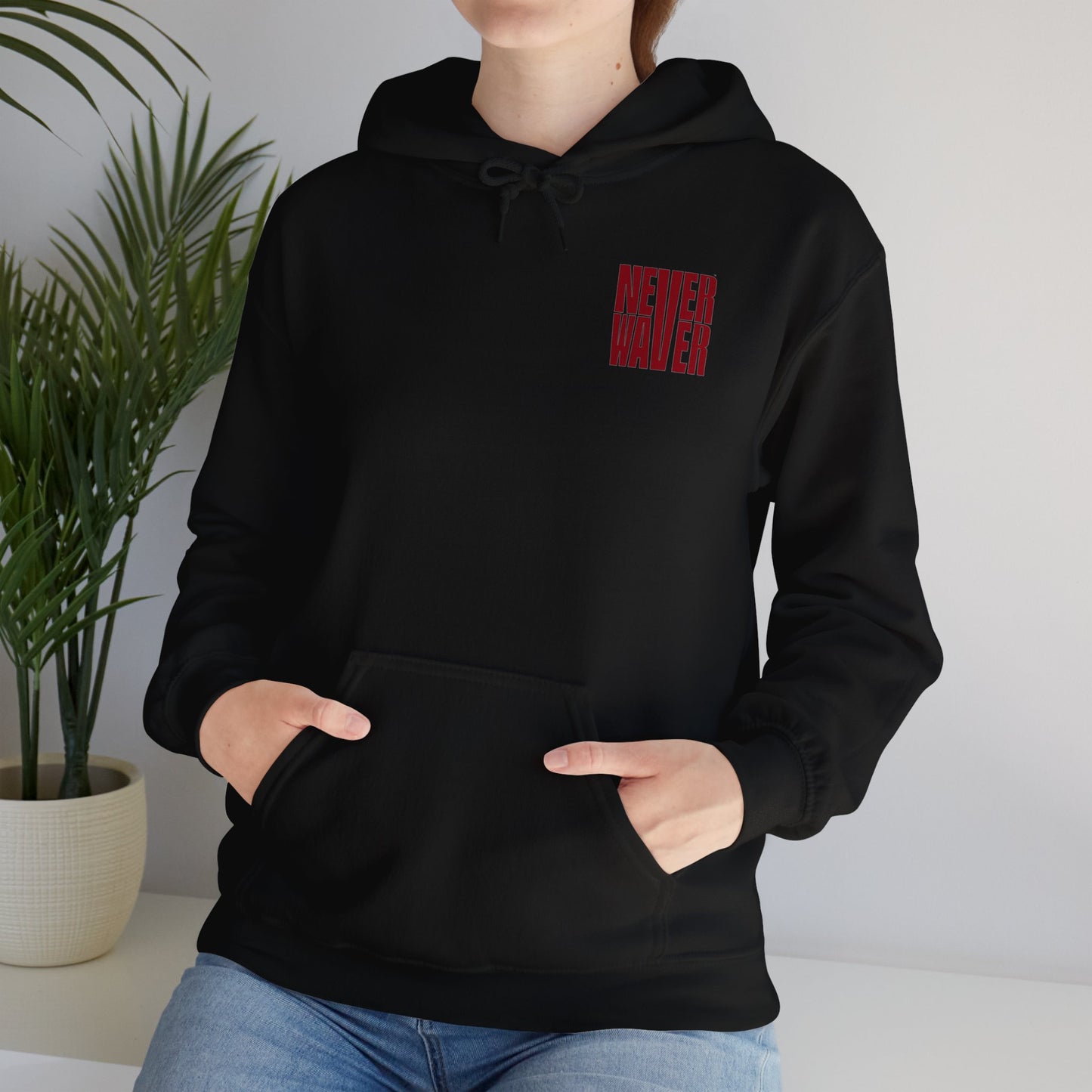 Unisex Heavy Blend™ Hoodie - 'Never Waver Just A Mom Trying Not to Raise A&&holes' - Never Waver