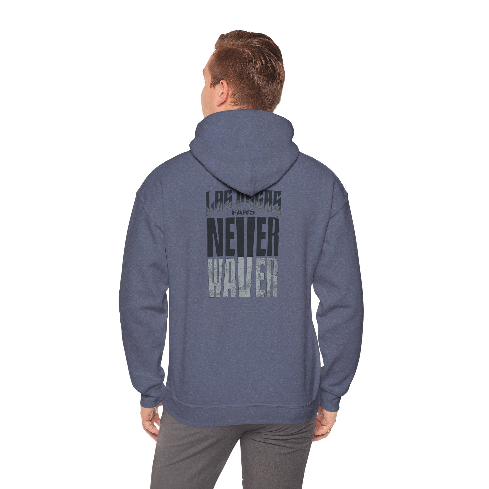 Unisex Heavy Blend™ Hooded Sweatshirt - Las Vegas Fans Never Waver Design, Perfect for Sports Fans - Never Waver