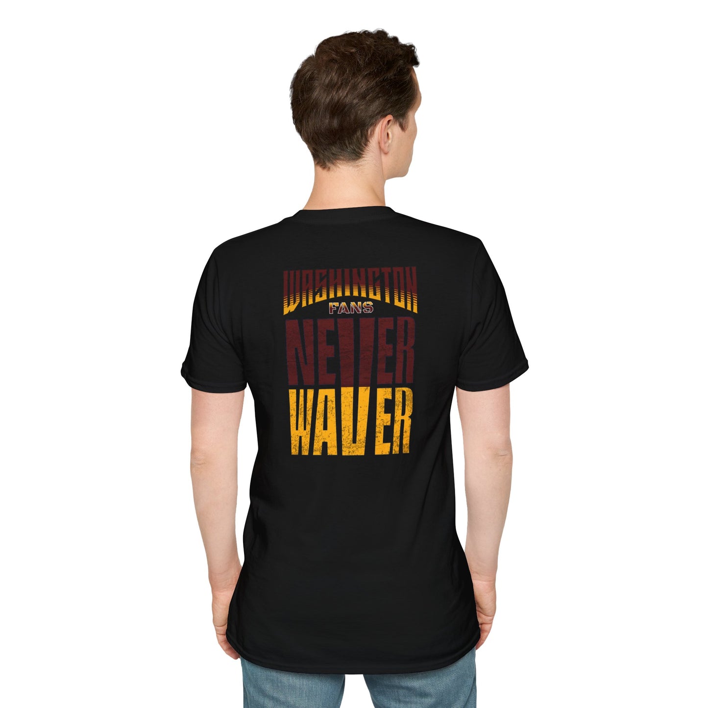 Washington Fans Never Waver Unisex Softstyle T-Shirt - Never Waver