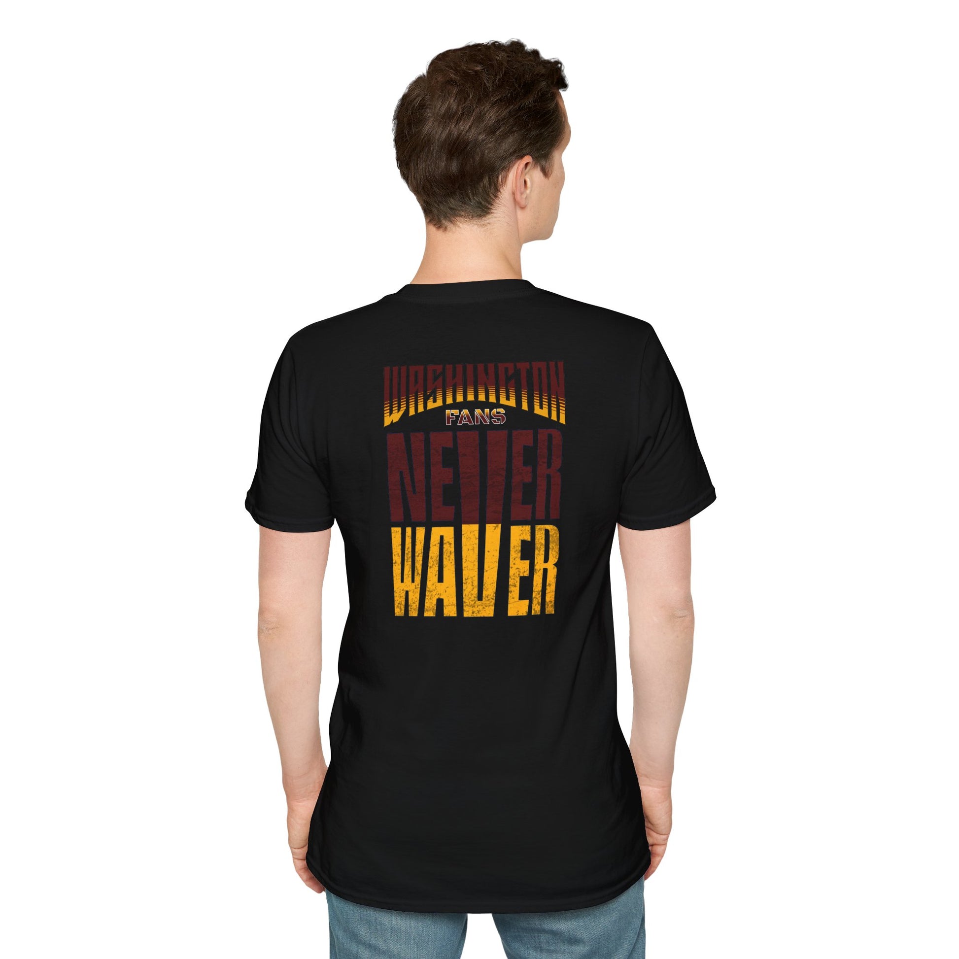 Washington Fans Never Waver Unisex Softstyle T-Shirt - Never Waver