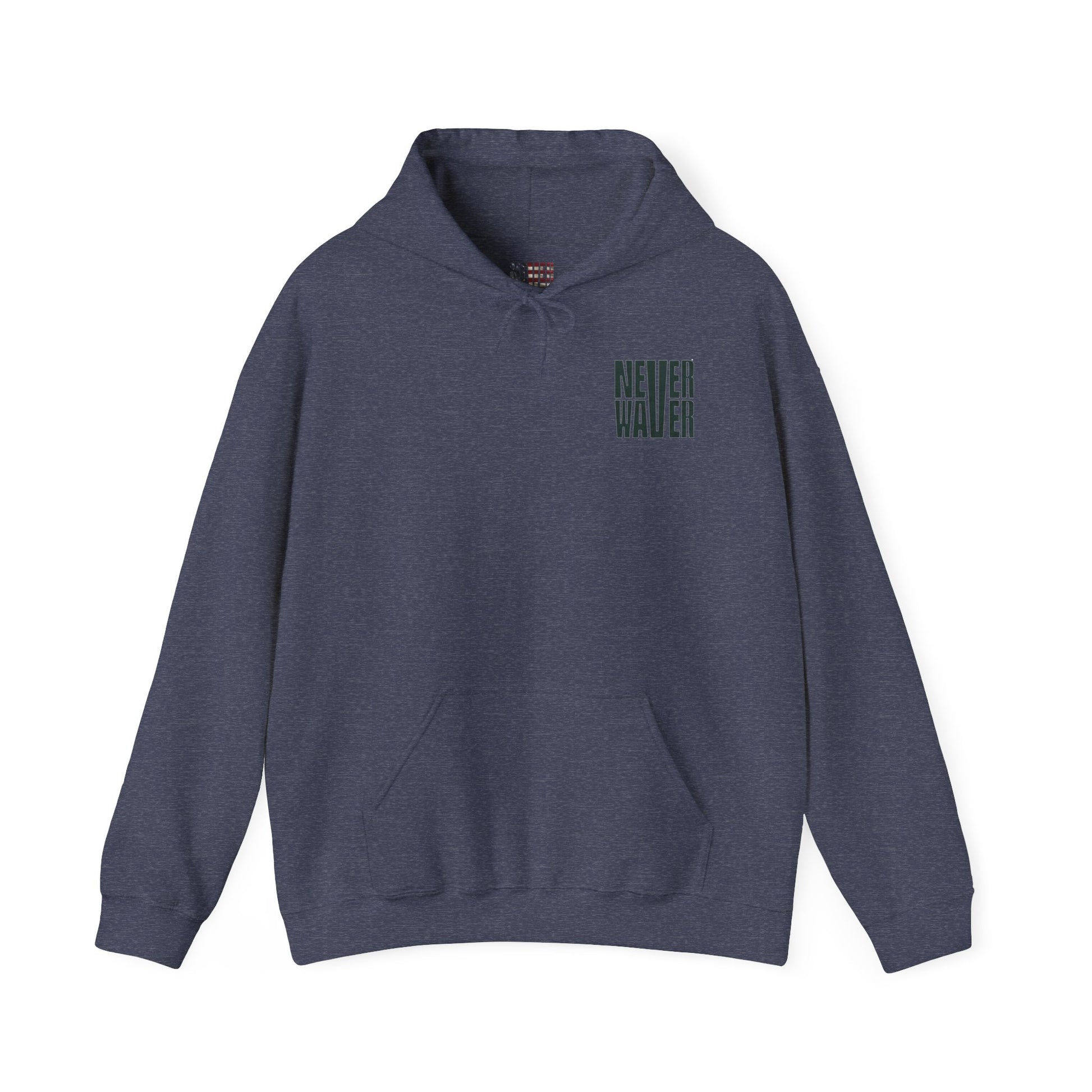 New York Fans Never Waver W Leopard Football Unisex Heavy Blend™ Hooded Sweatshirt - Never Waver