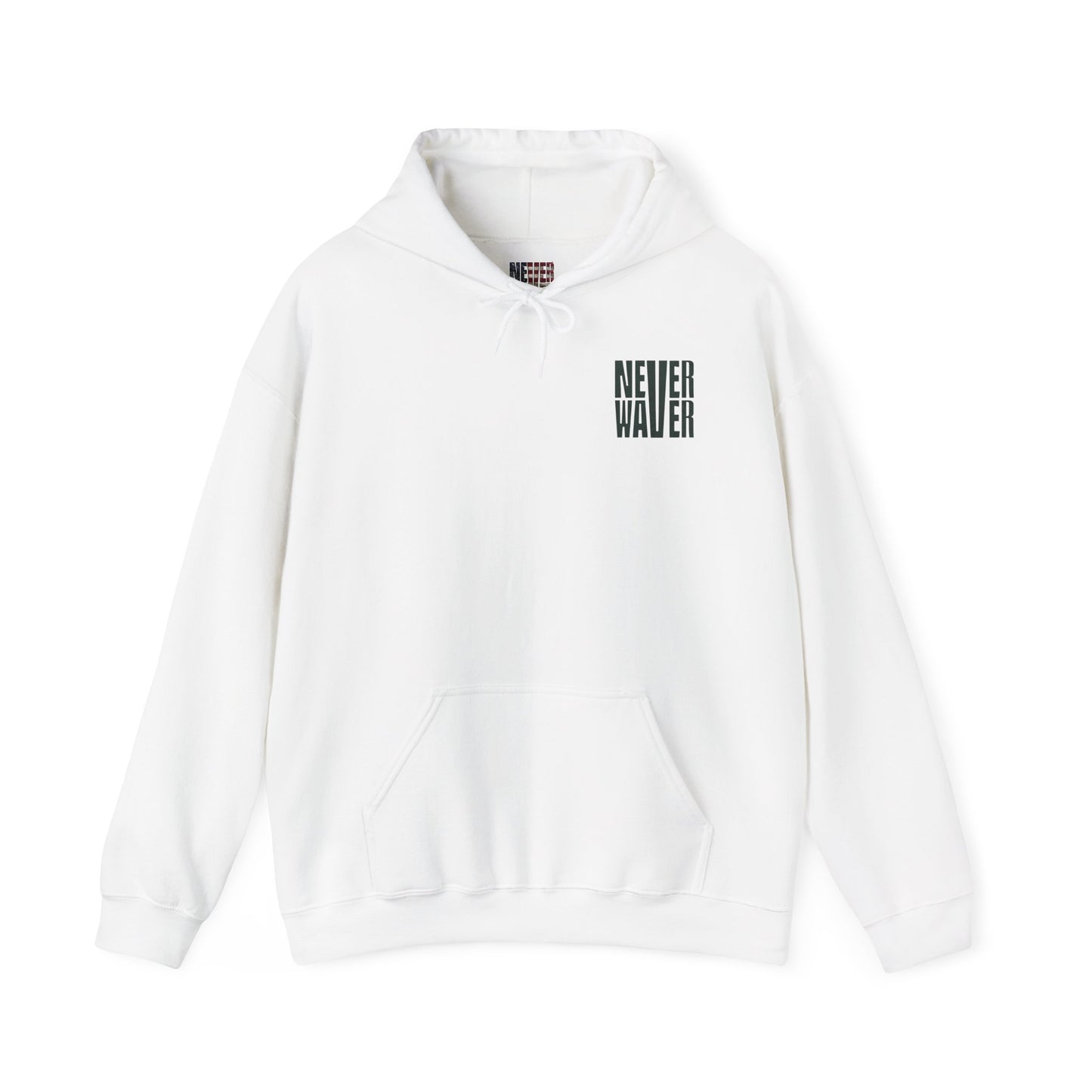 New York Fans Never Waver W Leopard Football Unisex Heavy Blend™ Hooded Sweatshirt - Never Waver