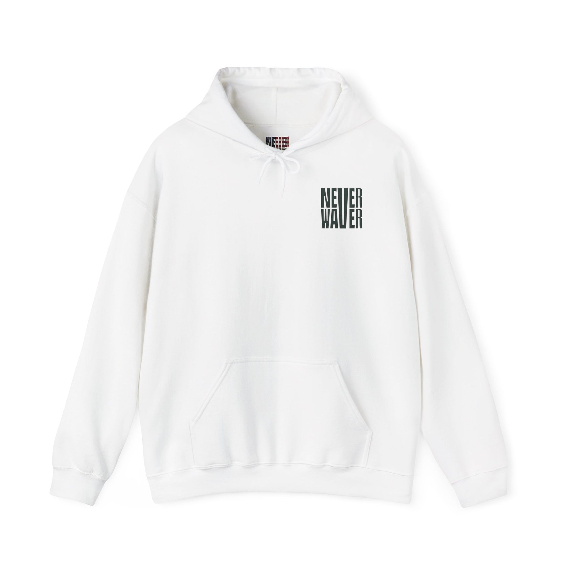 New York Fans Never Waver W Leopard Football Unisex Heavy Blend™ Hooded Sweatshirt - Never Waver