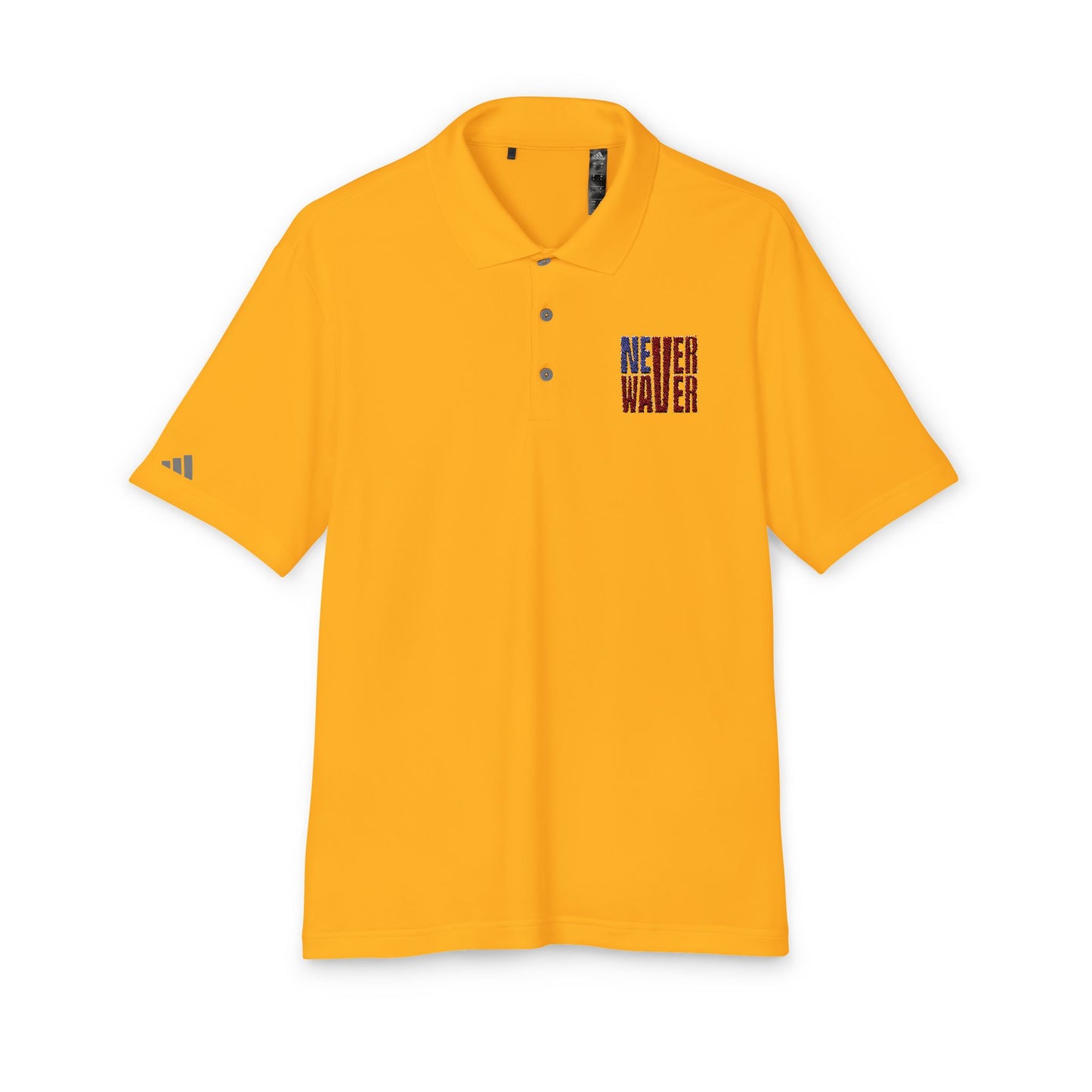 Never Waver Embroidered adidas Unisex Performance Polo - Never Waver
