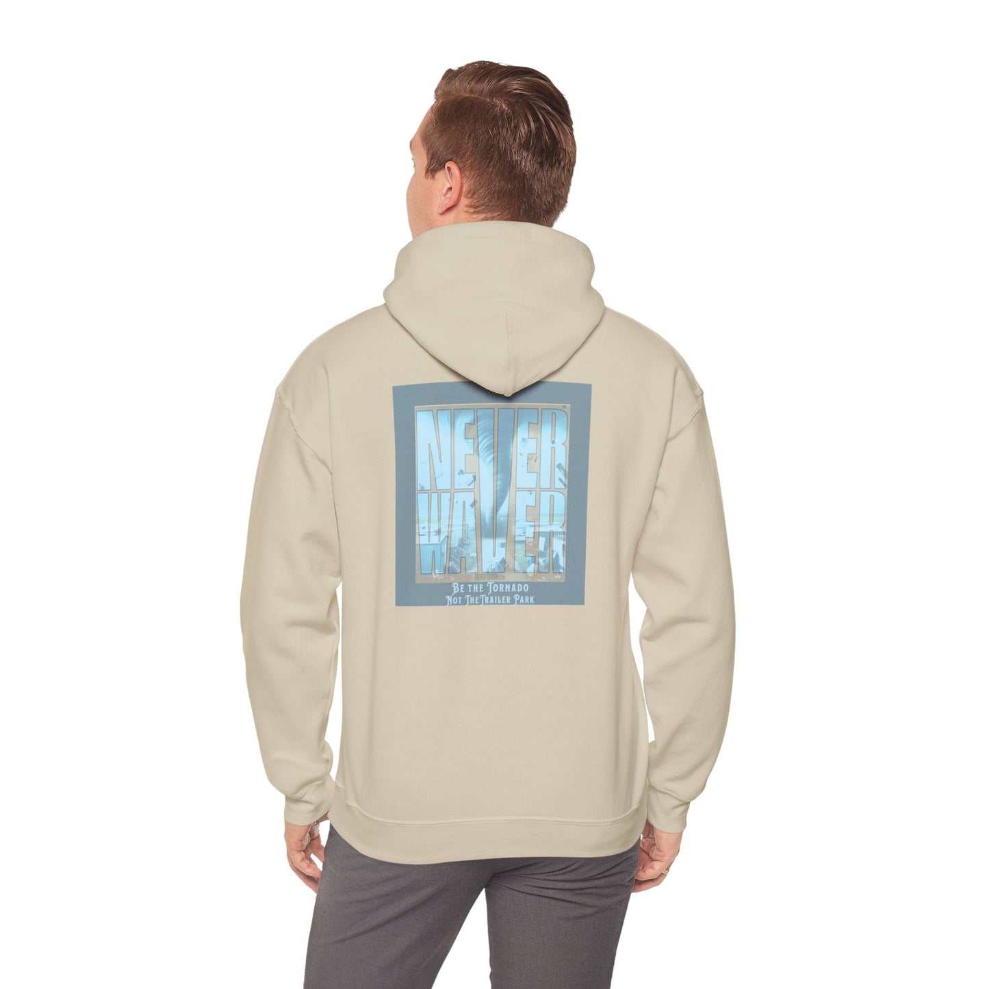 Cozy Unisex Hooded Sweatshirt - "Never Waver" Motivational Design - Never Waver