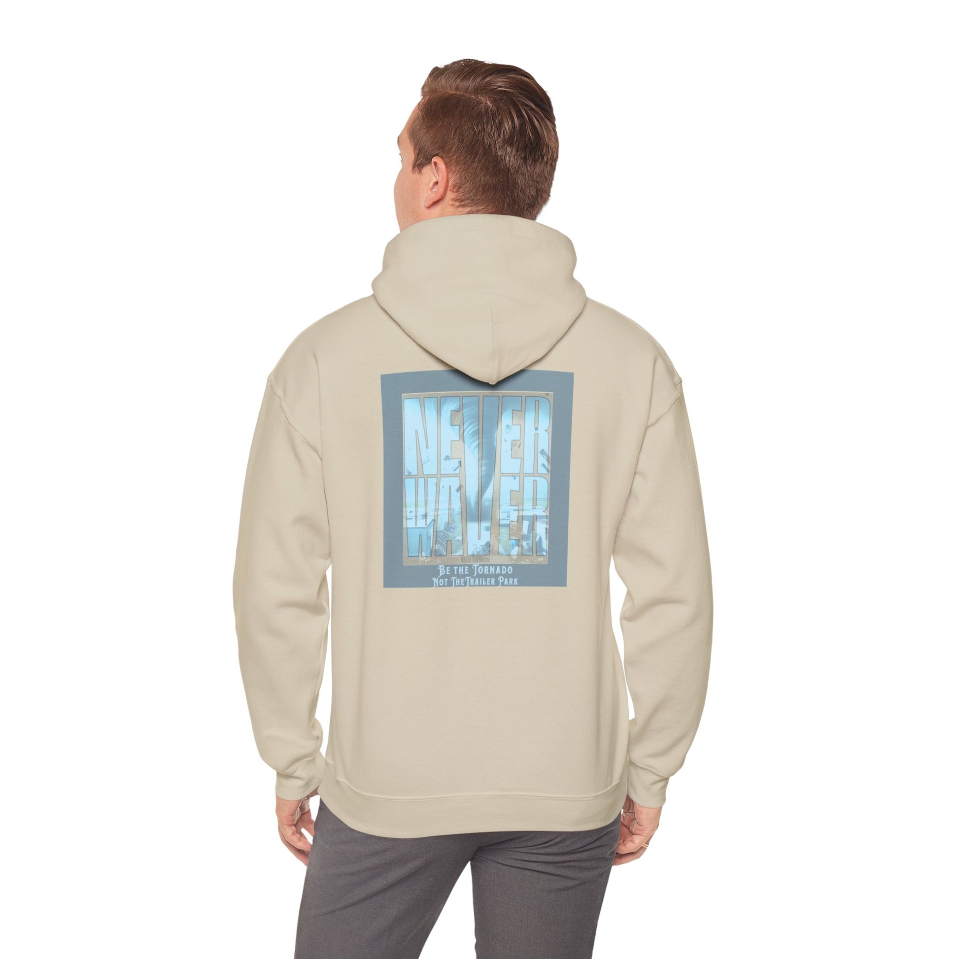 Cozy Unisex Hooded Sweatshirt - "Never Waver" Motivational Design - Never Waver