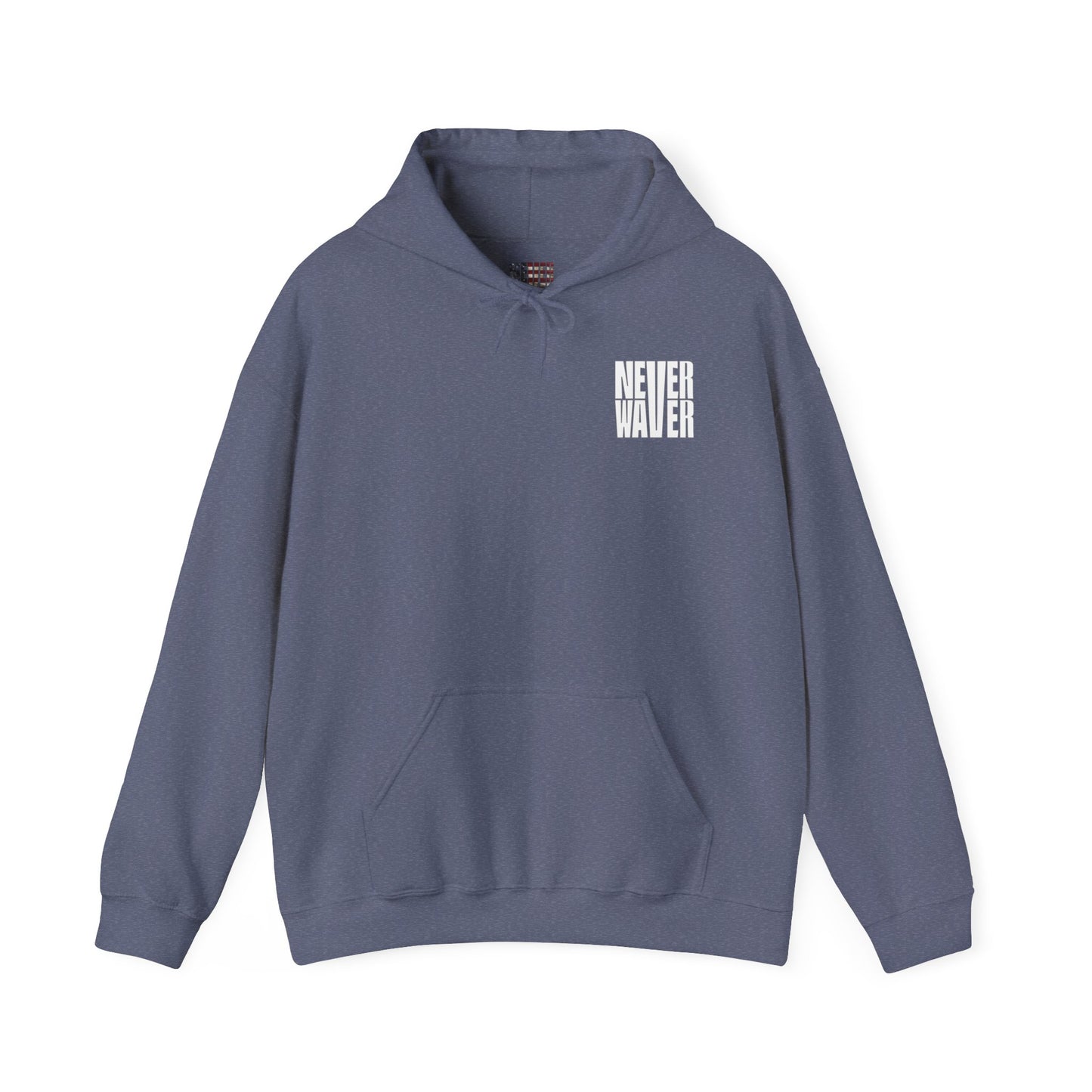 Never Waver” Jesus a bold, eye-catching design that reflects a steadfast faith and confidence in Christ. Hoodie - Unisex Heavy Blend™ Sweatshirt - Never Waver