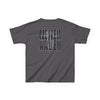 Kids Tee Never Waver” Jesus t-shirt might feature a bold, eye-catching design that reflects a steadfast faith and confidence in Christ.  - Never Waver