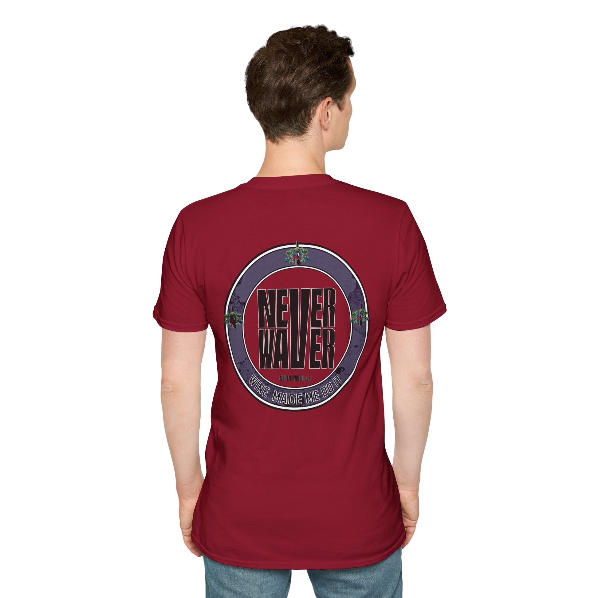 Never Waver Wine Made Me Do It Unisex Soft style T-Shirt - Never Waver